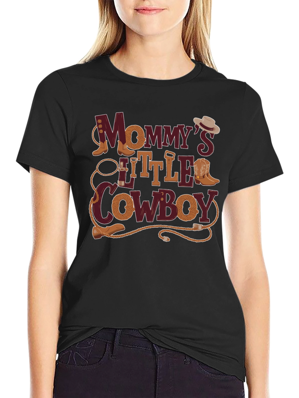 Mommys Little Cowboy Graphic T-Shirt