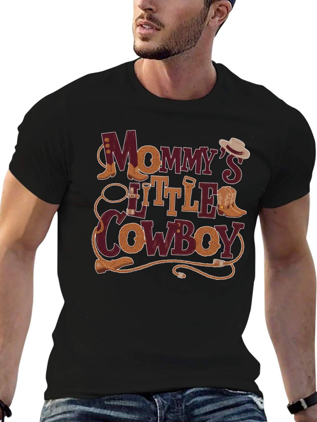 Mommys Little Cowboy Graphic T-Shirt