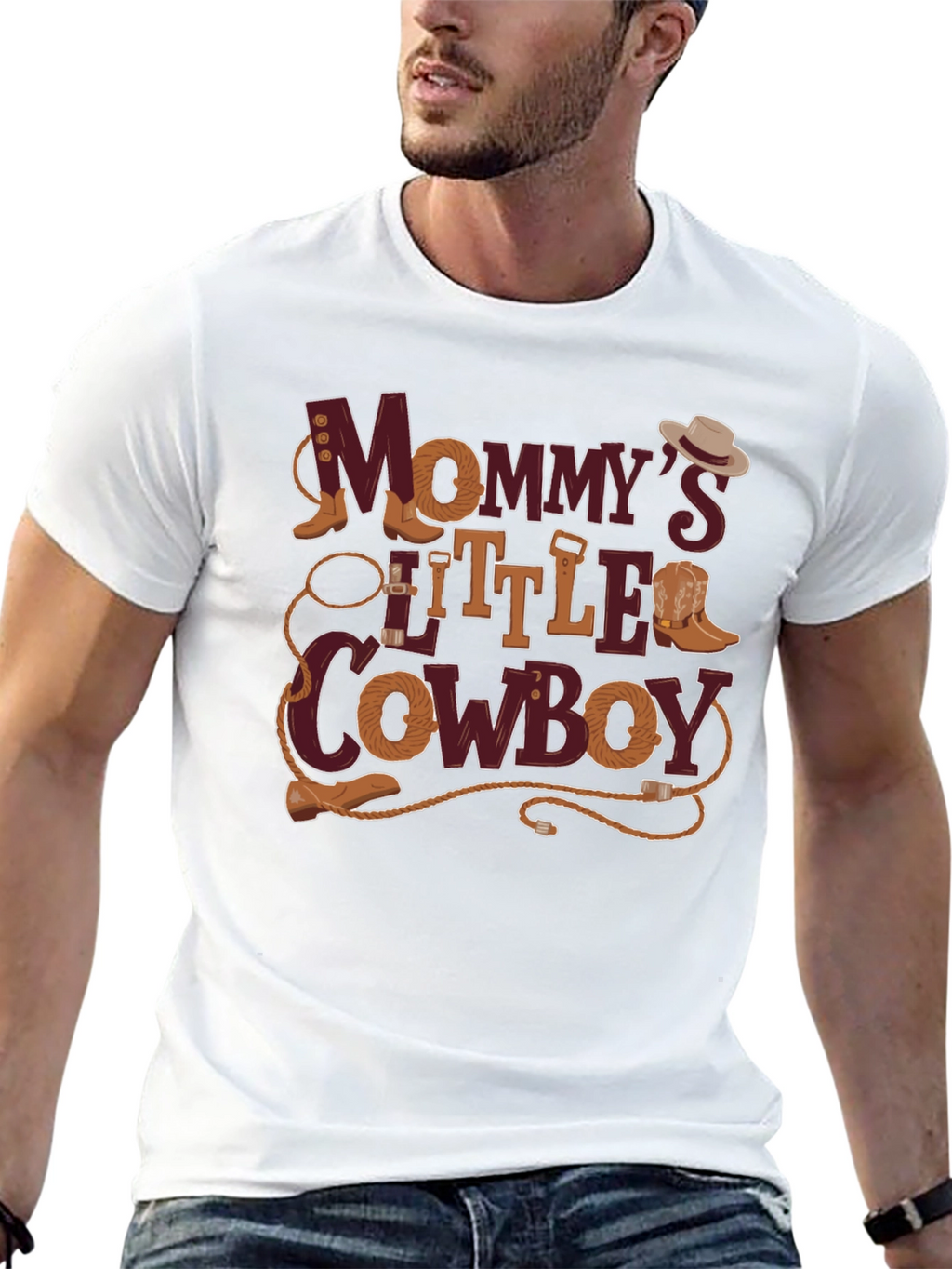 Mommys Little Cowboy Graphic T-Shirt