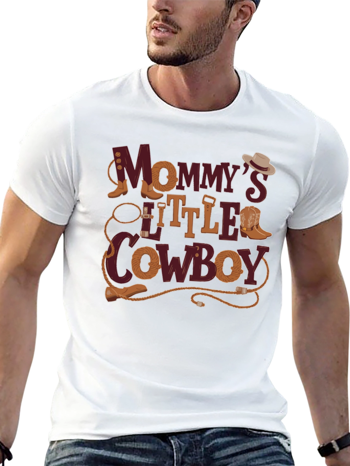 Mommys Little Cowboy Graphic T-Shirt