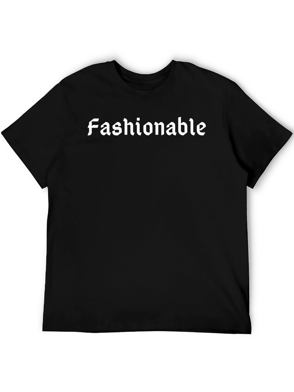 Fashionable Black Crew Neck T-Shirt