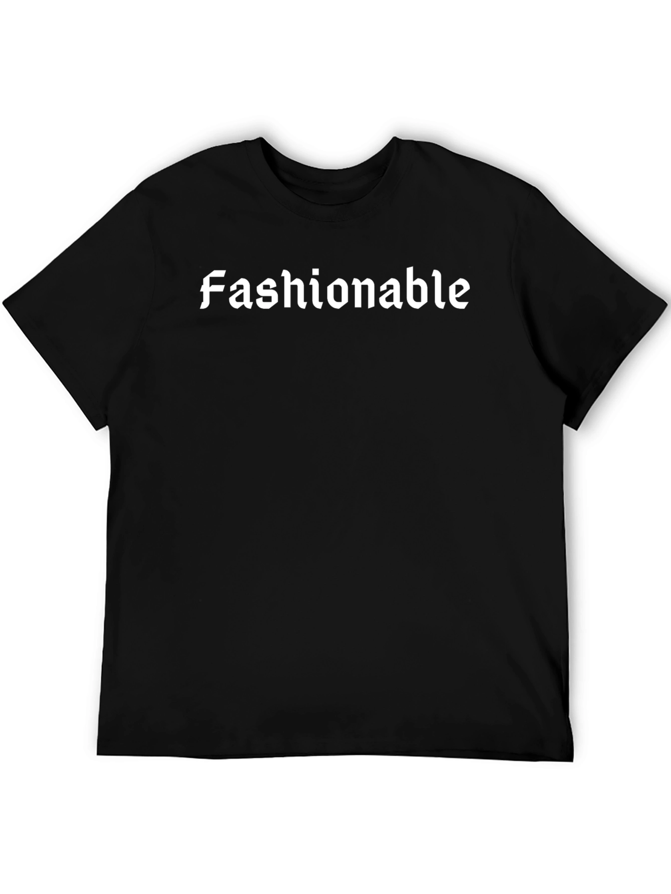 Fashionable Black Crew Neck T-Shirt