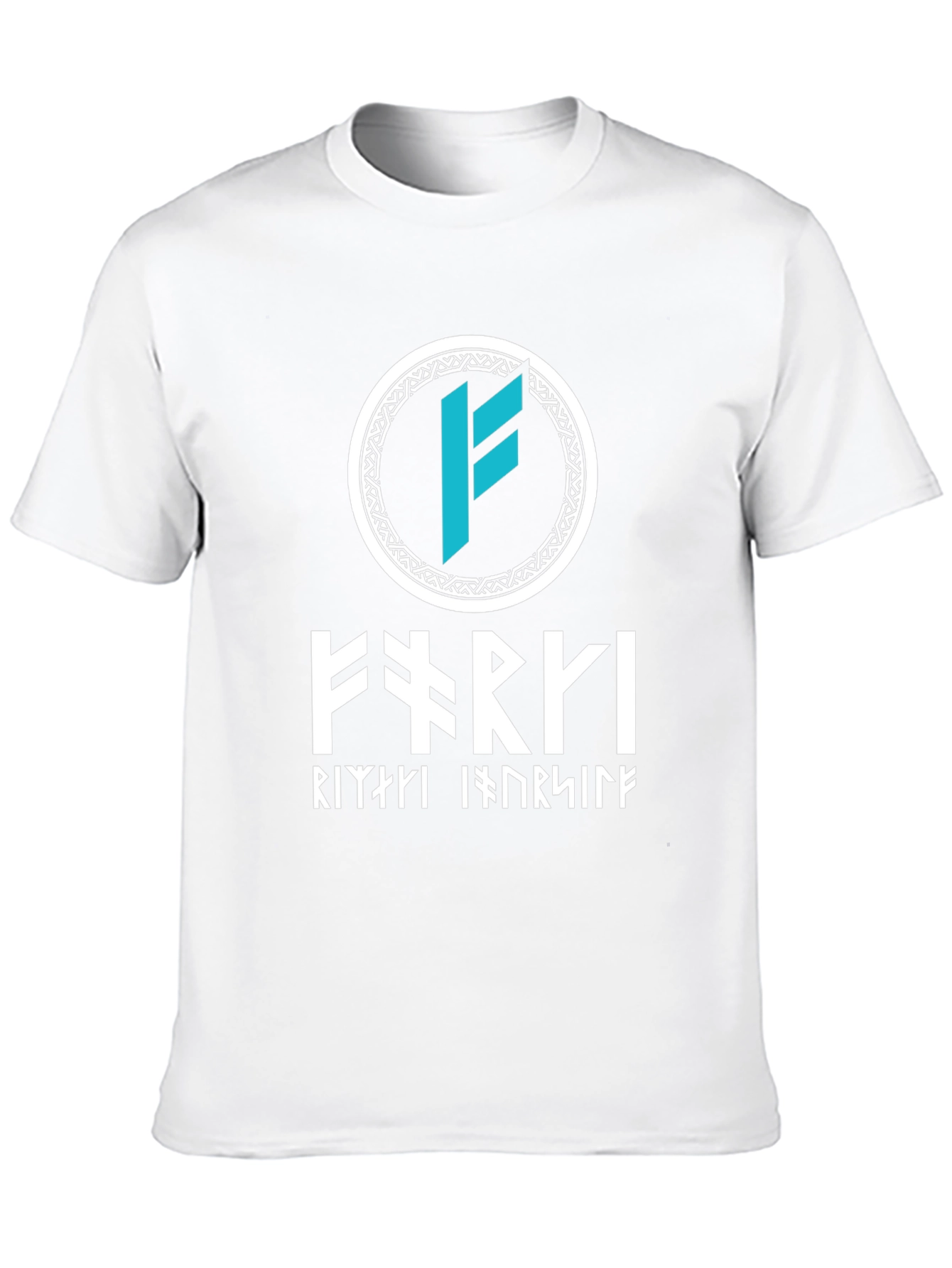 Viking Runes T-Shirt - Black Cotton Norse Design