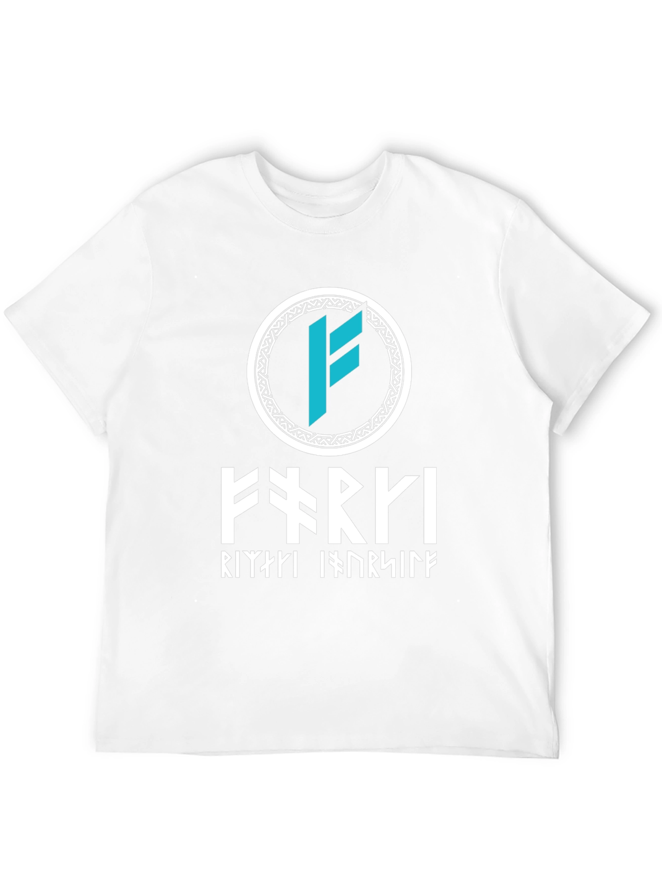 Viking Runes T-Shirt - Black Cotton Norse Design