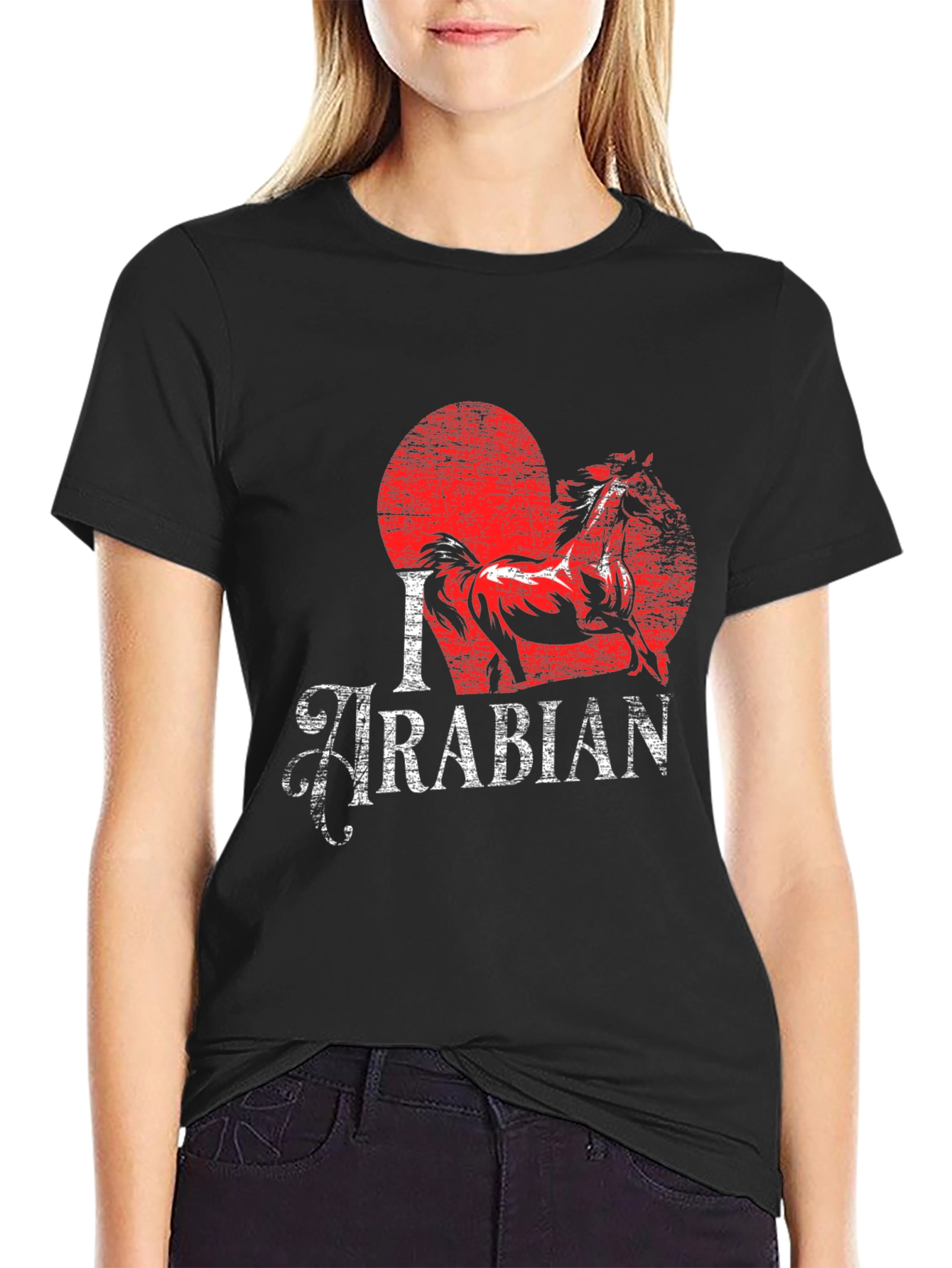 I Love Arabian Horse Graphic T-Shirt - Equestrian Style