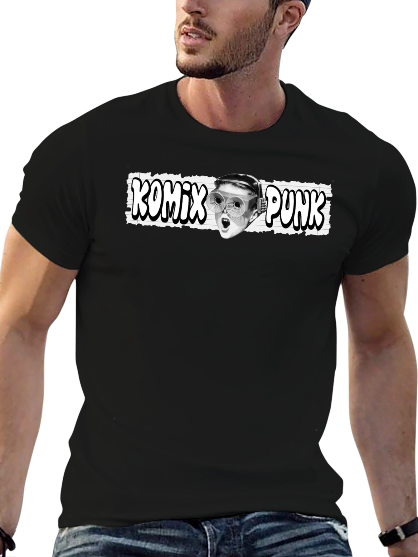 Komix Punk Graphic Tee - Black