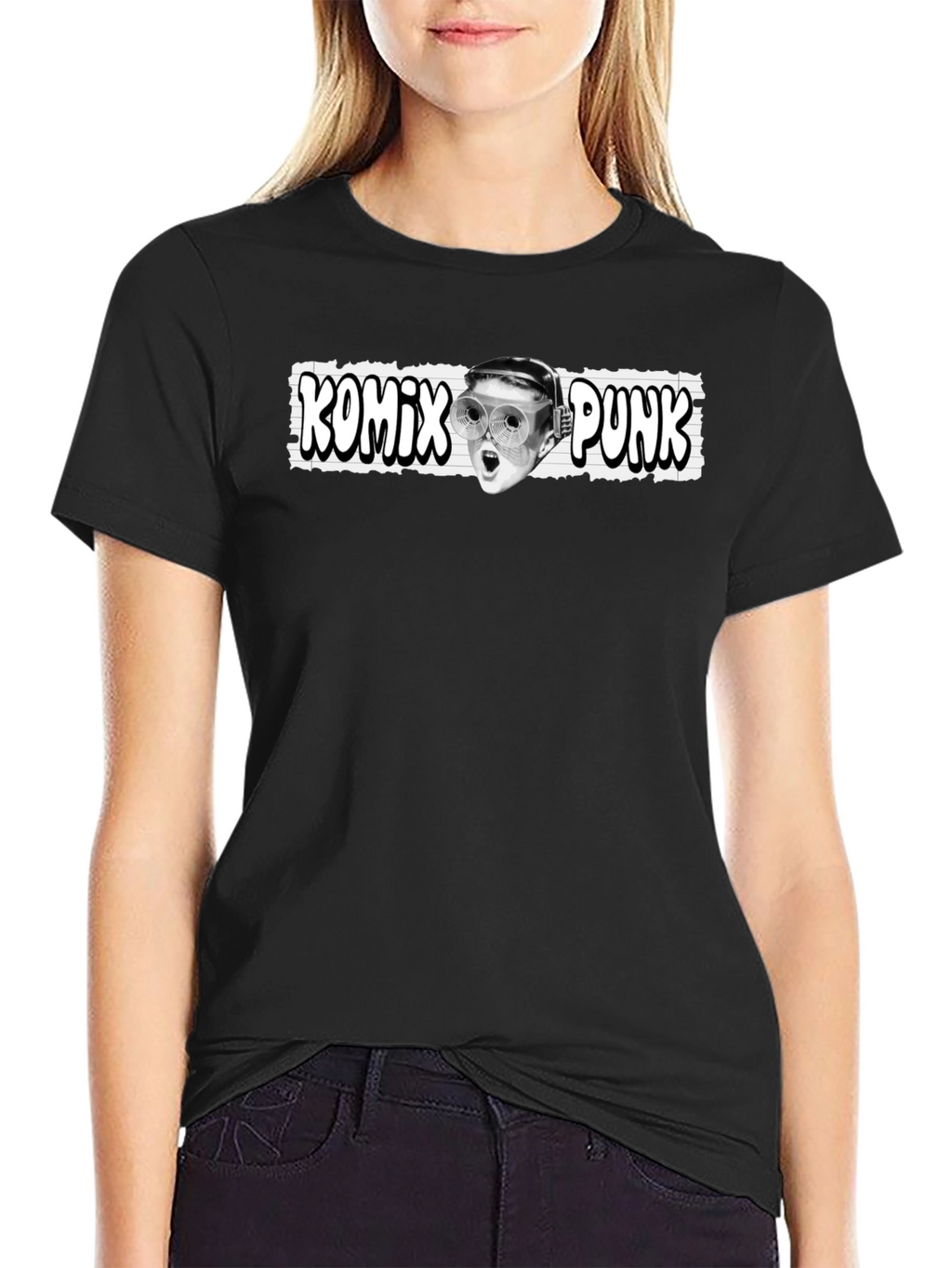 Komix Punk Graphic Tee - Black