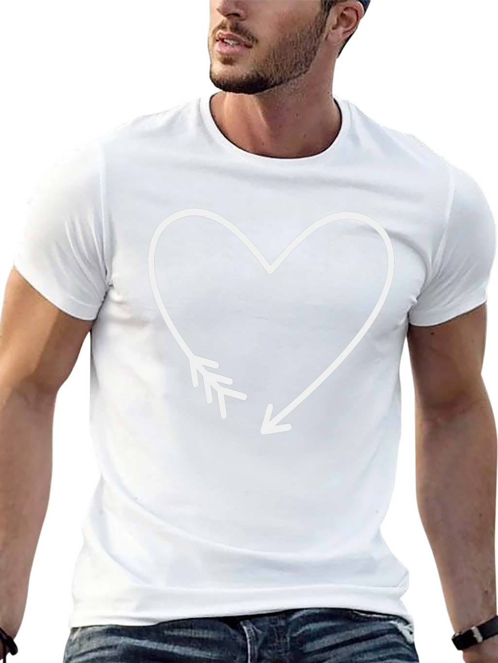 Heart Arrow T-Shirt - Stylish Graphic Tee