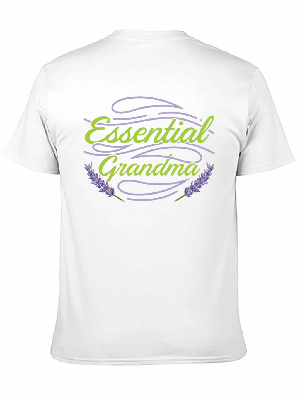 Essential Grandma Black T-Shirt Lavender Design