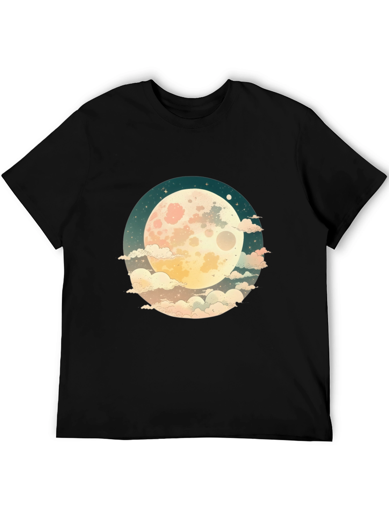 Celestial Moon Graphic Tee - Unisex Black T-Shirt