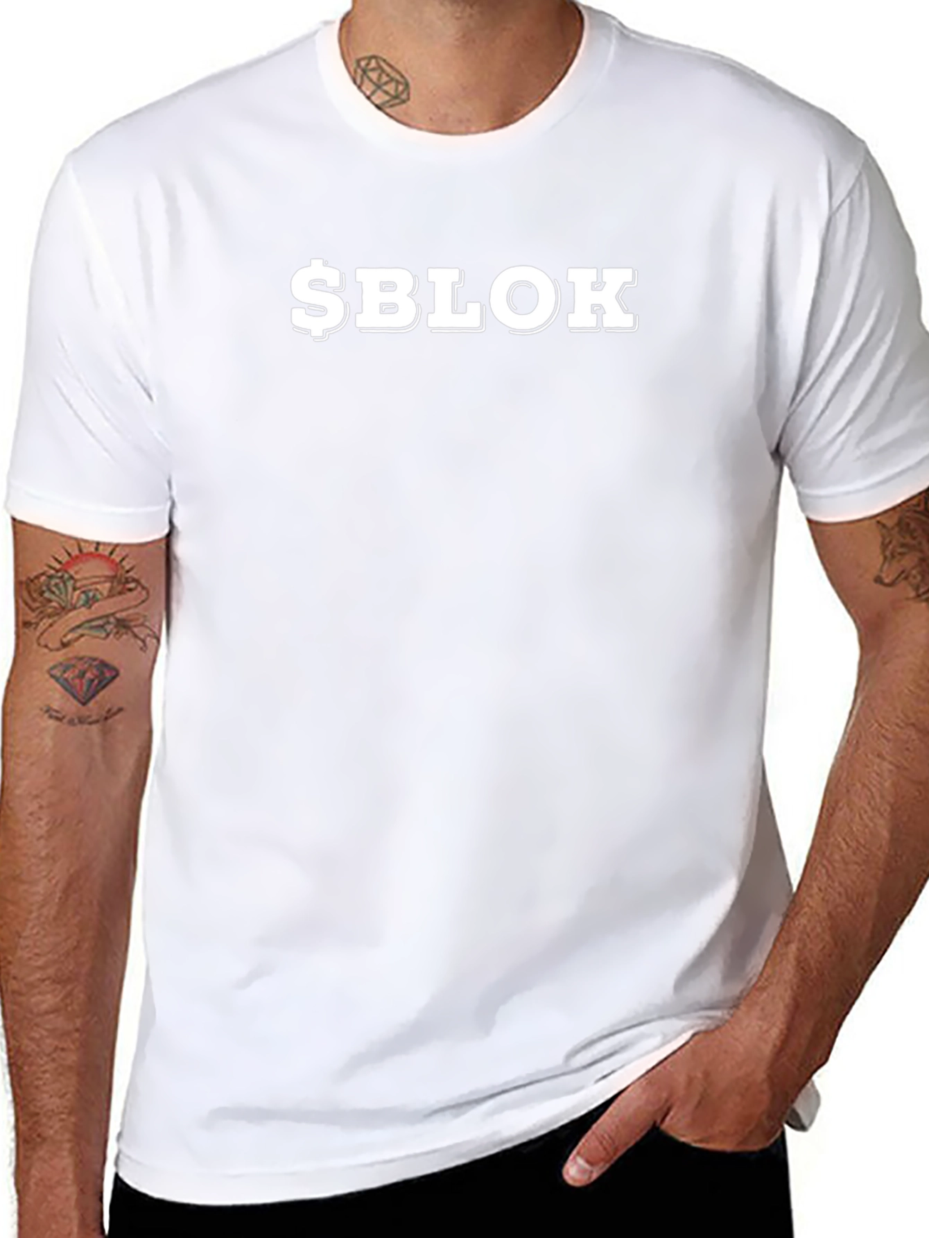 $BLOK Graphic Tee - Stylish Mens Black T-Shirt