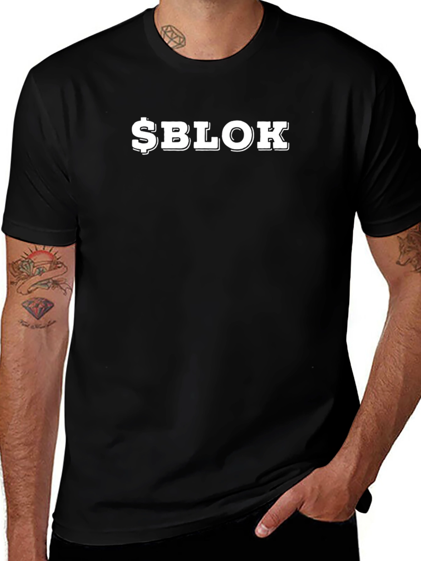 $BLOK Graphic Tee - Stylish Mens Black T-Shirt