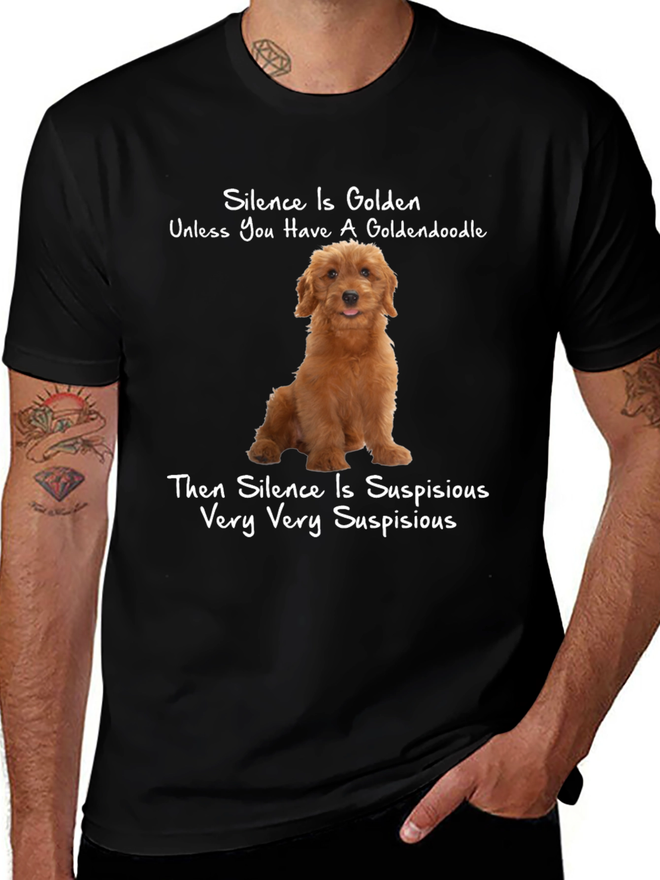Goldendoodle Suspicious Silence T-Shirt