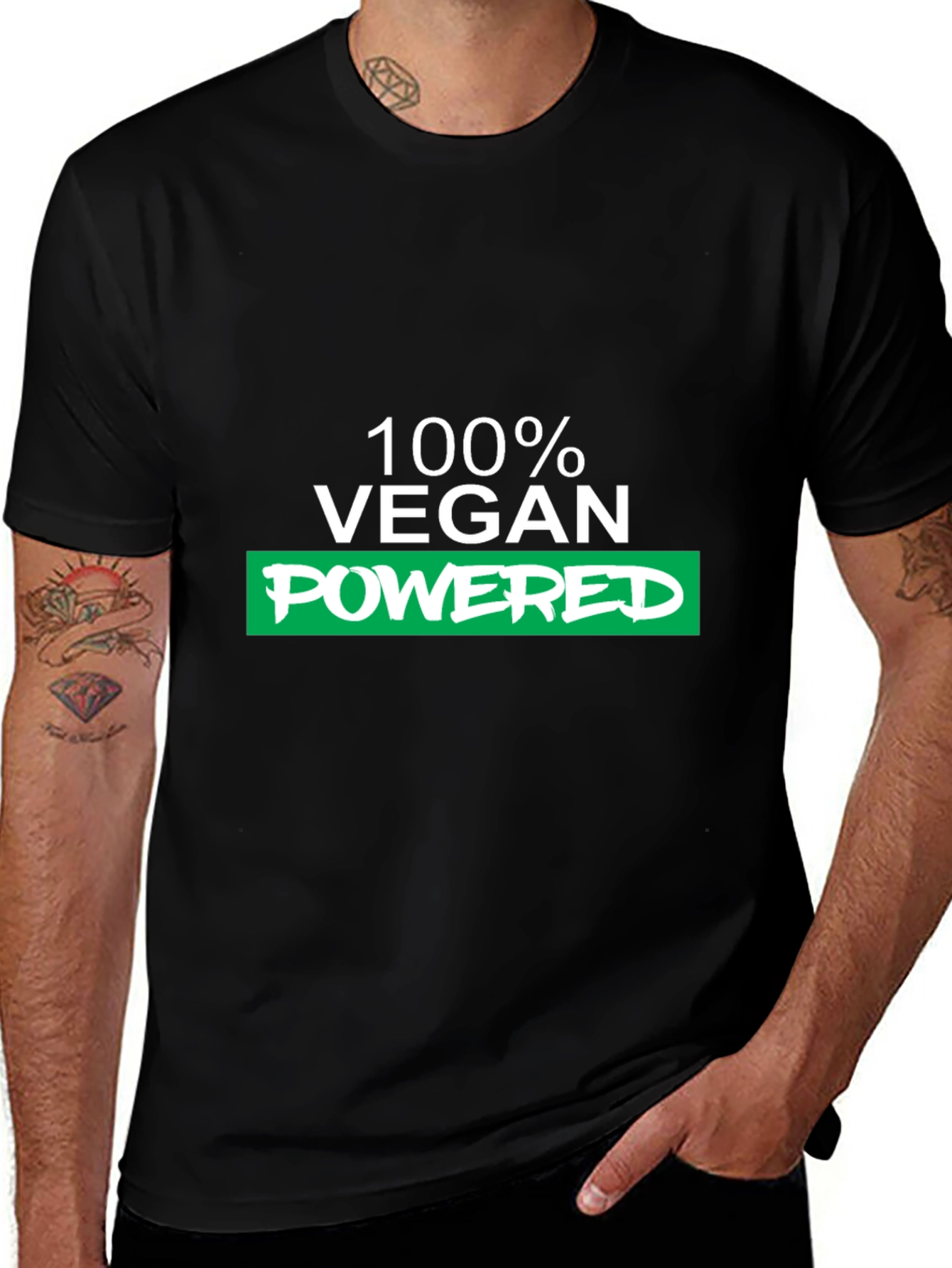 Vegan Powered Graphic Tee - Black