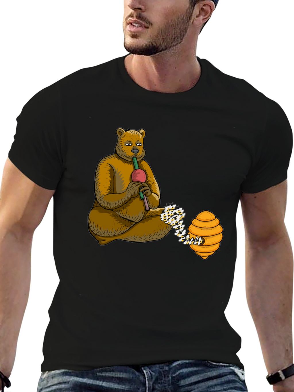 Bear Playing Flute T-Shirt
