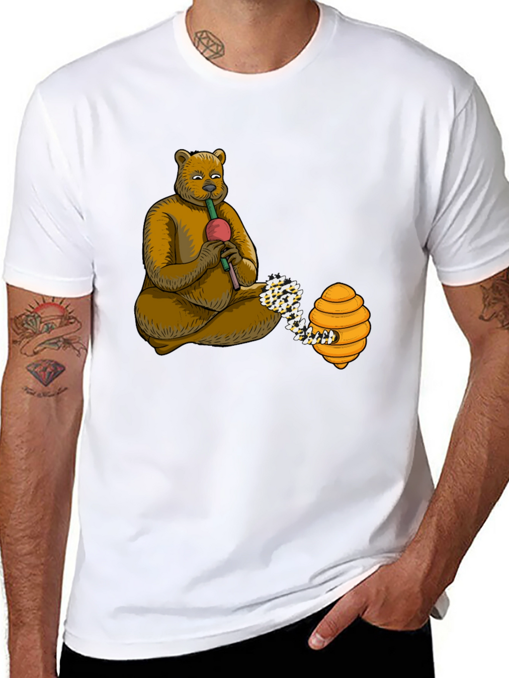 Bear Playing Flute T-Shirt