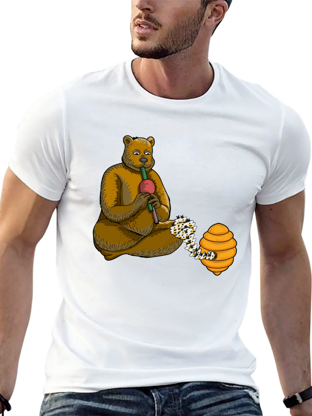 Bear Playing Flute T-Shirt