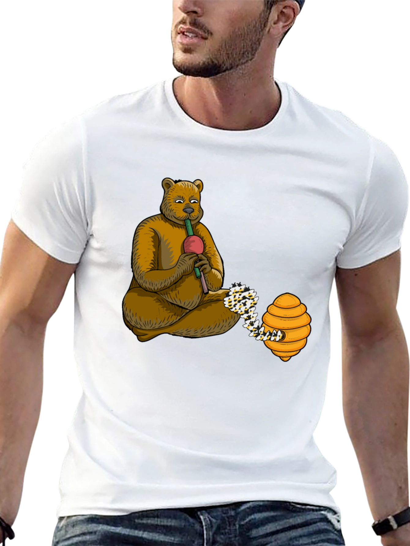 Bear Playing Flute T-Shirt