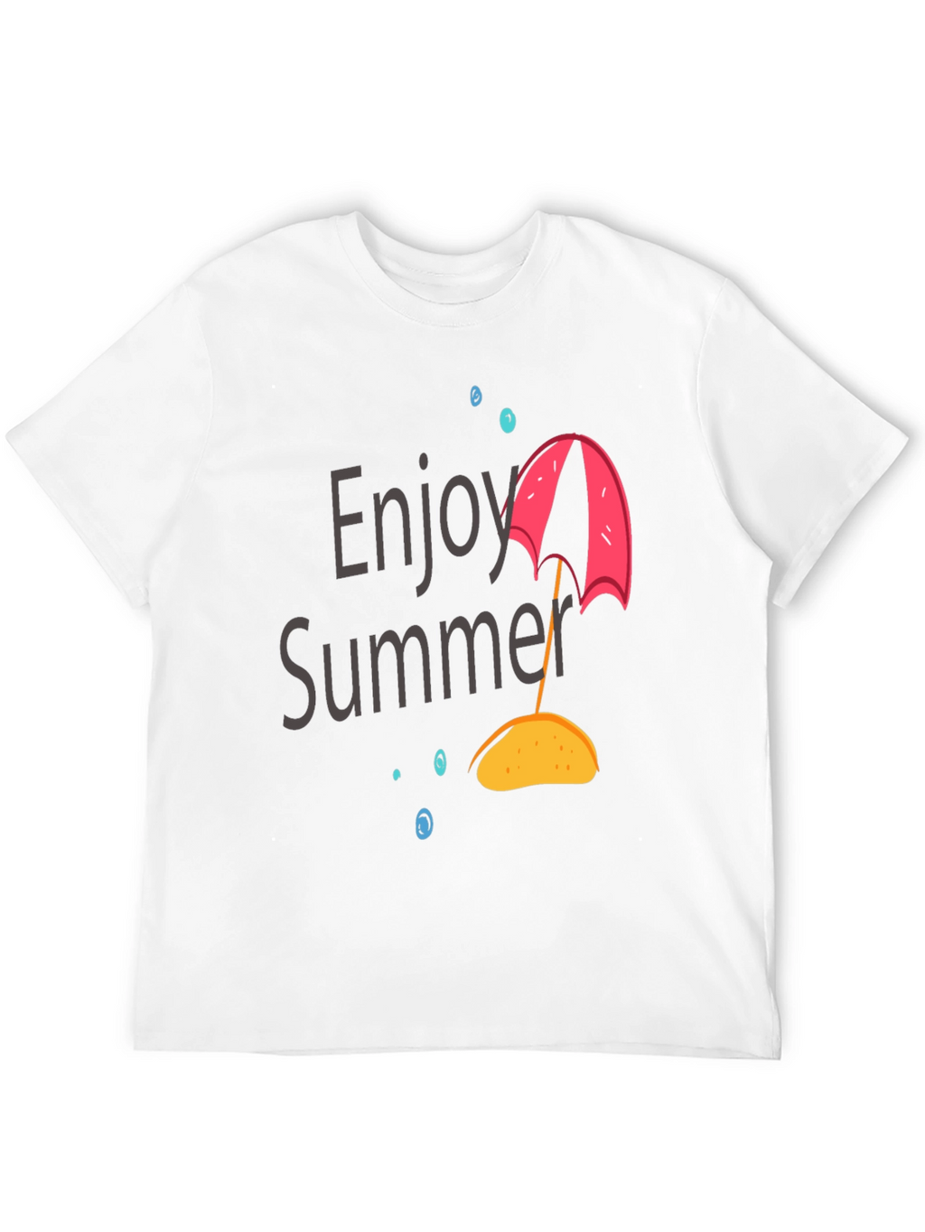 Enjoy Summer Graphic T-Shirt - Black Cotton Tee