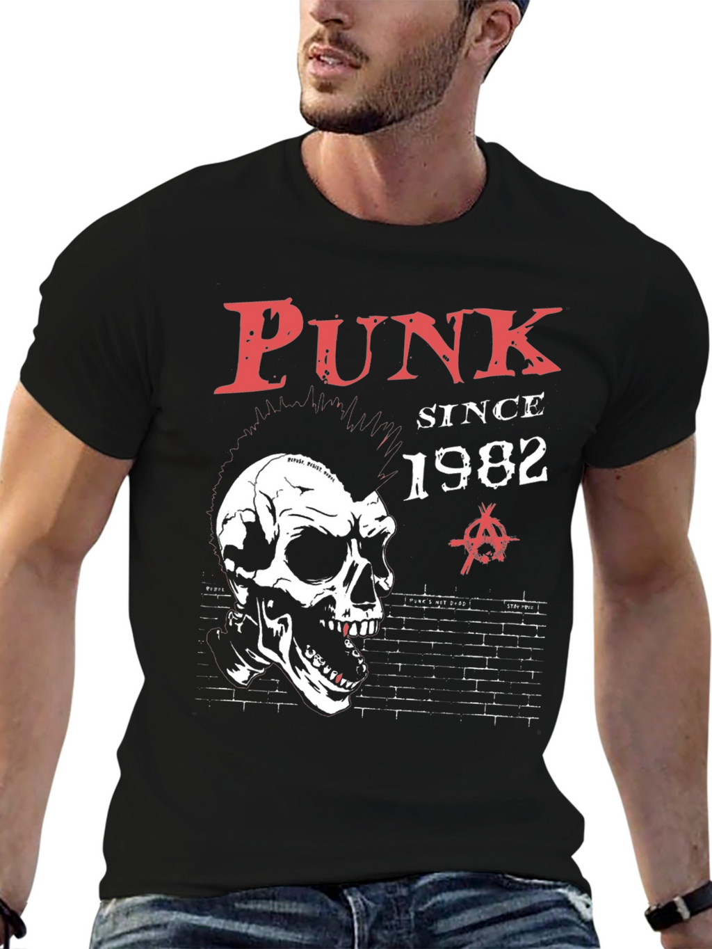 Punk Since 1982 T-Shirt - Skull Graphic Tee
