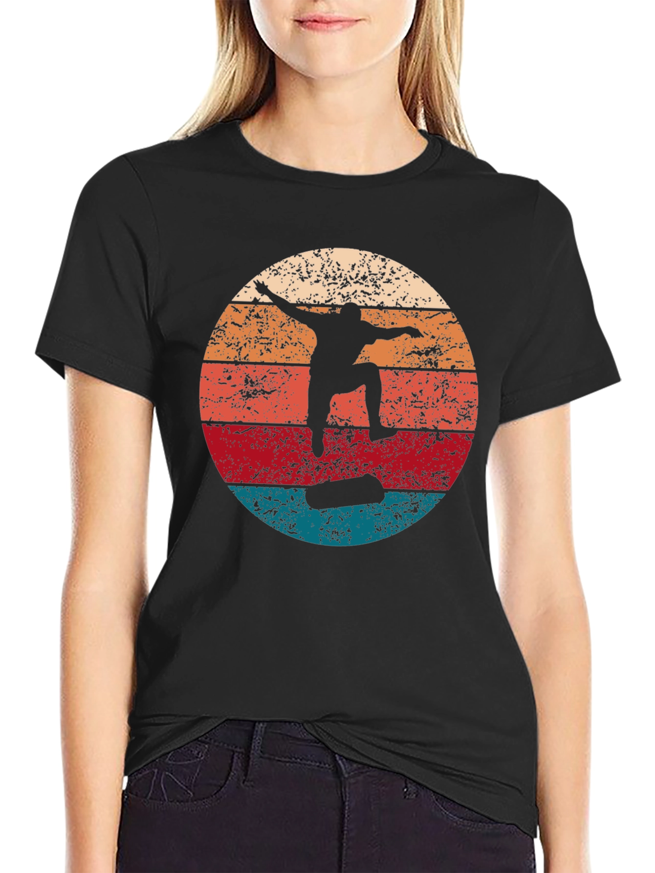 Vintage Skateboarder Graphic Tee - Retro Style