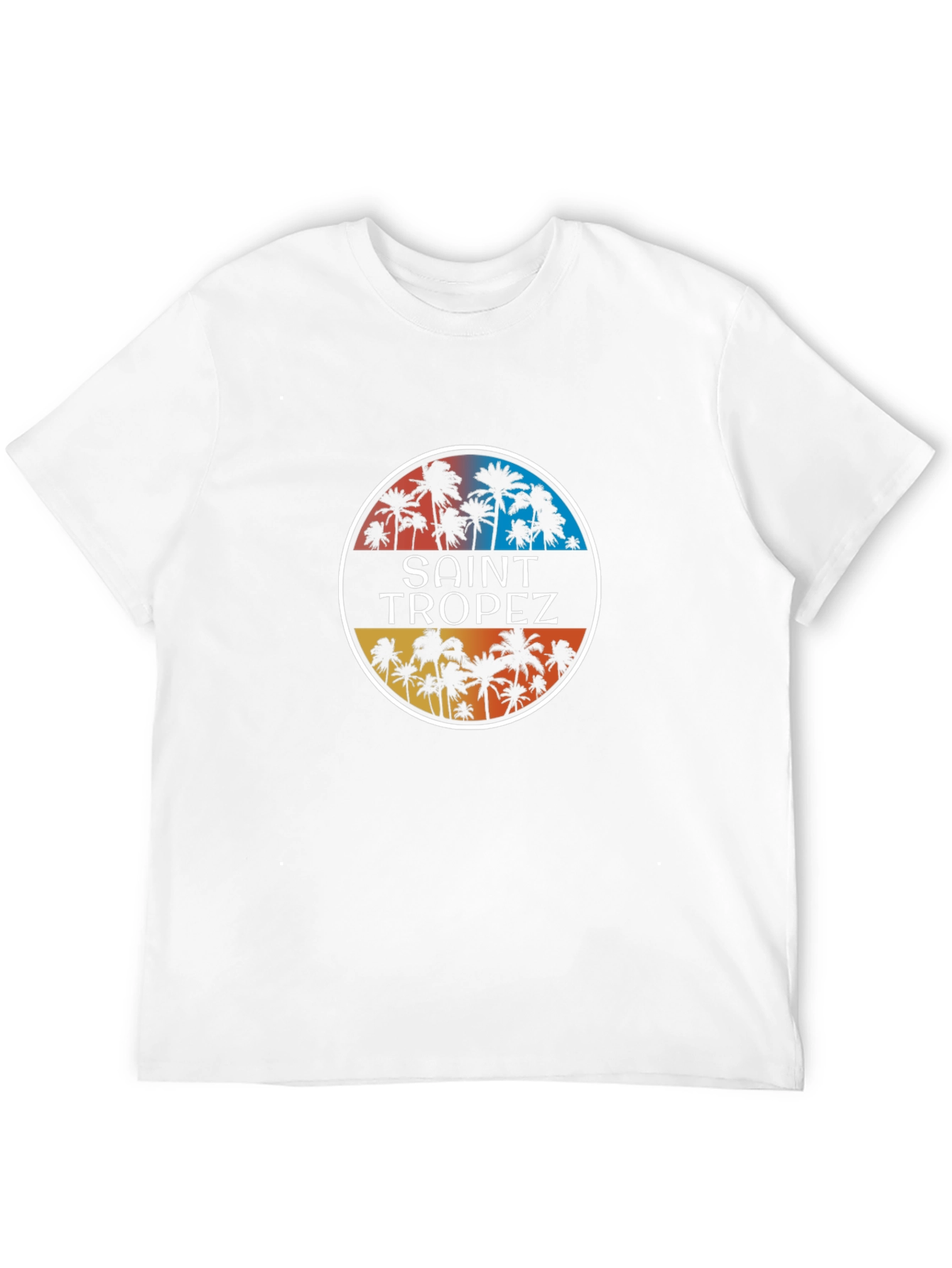 Saint Tropez Palm Tee - Retro Summer Vibes