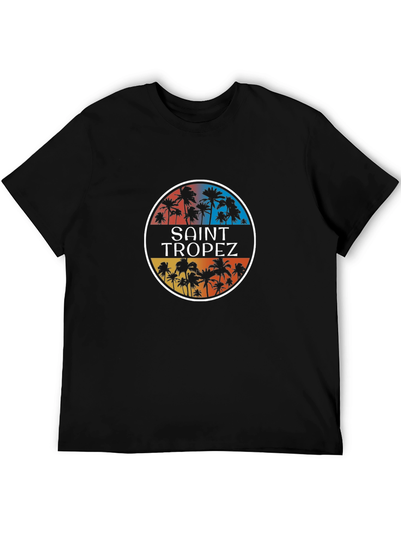 Saint Tropez Palm Tee - Retro Summer Vibes