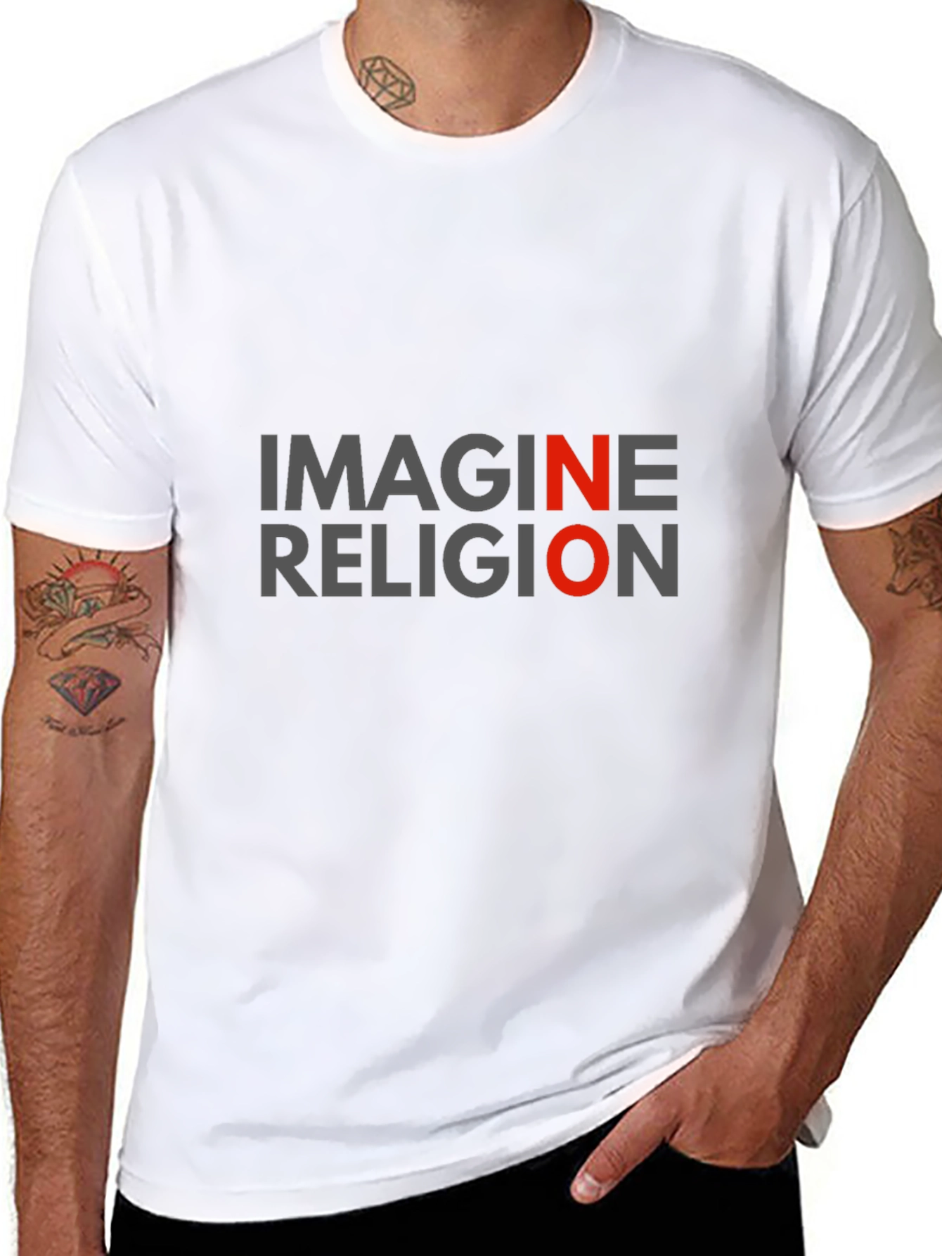 Imagine No Religion Graphic Tee - Anti-Religion T-Shirt