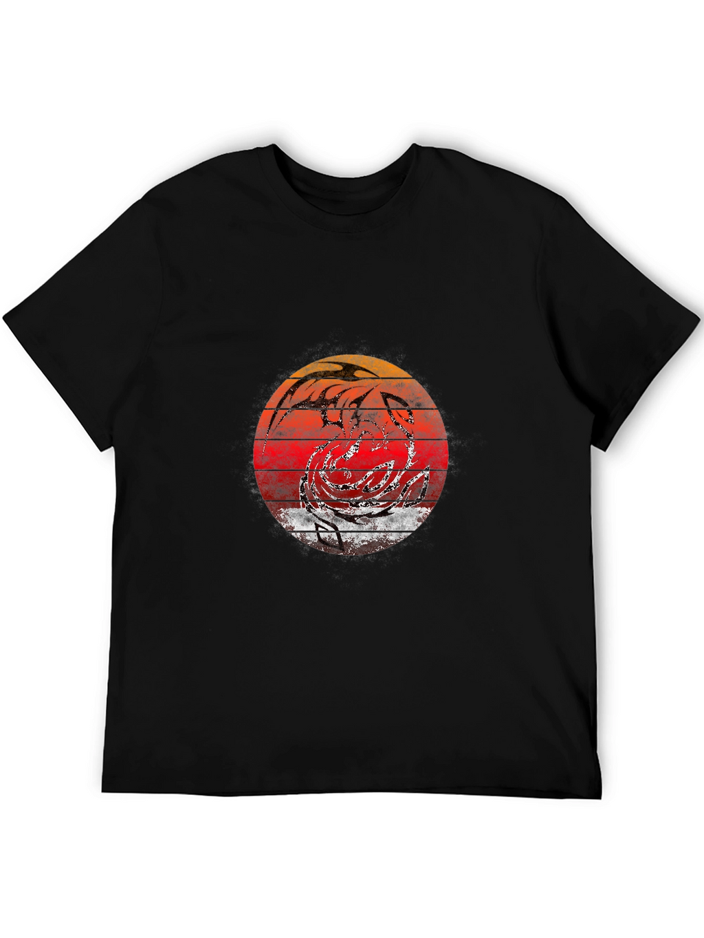 Retro Sunset Dragon Graphic Tee