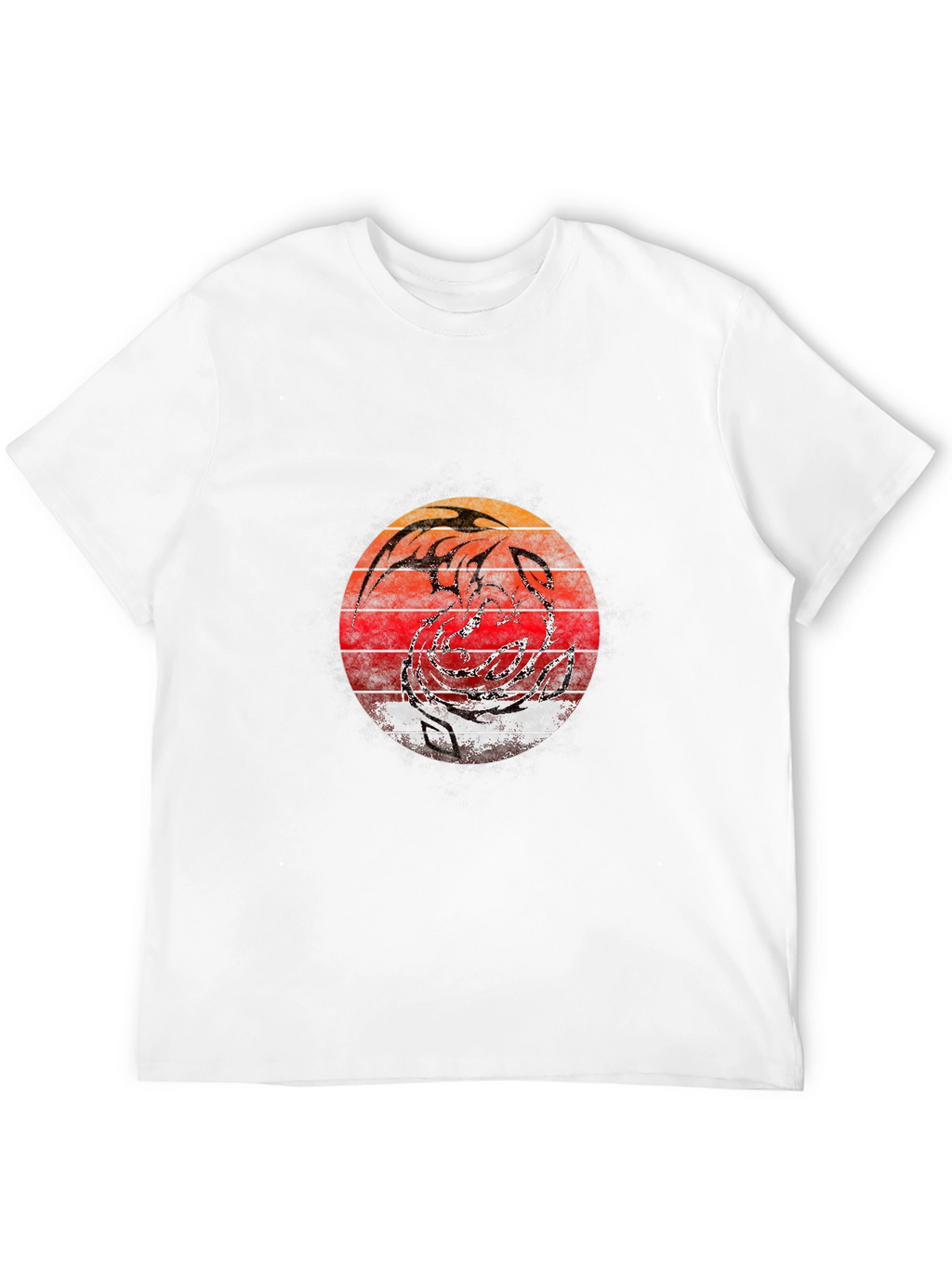 Retro Sunset Dragon Graphic Tee
