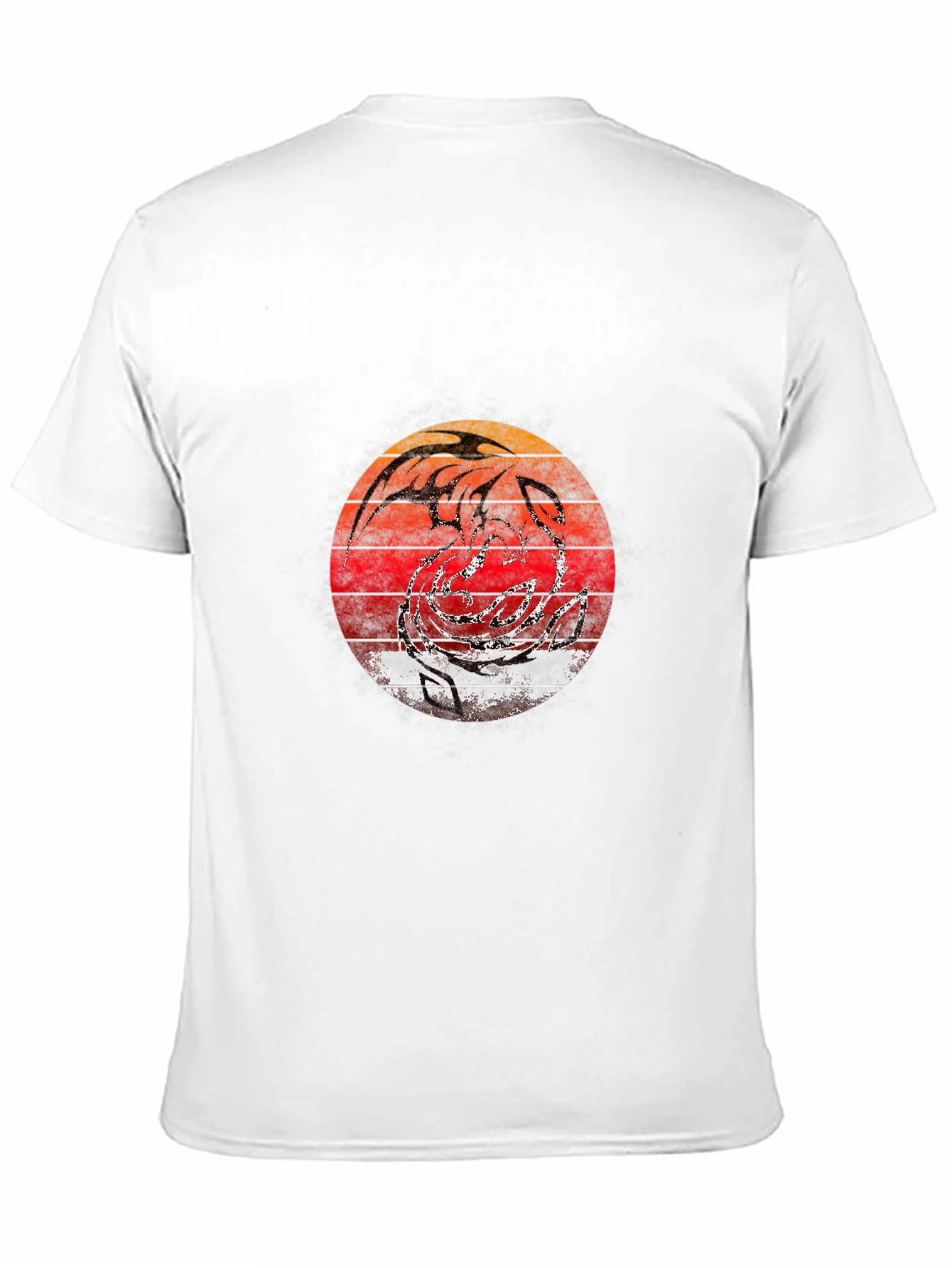 Retro Sunset Dragon Graphic Tee