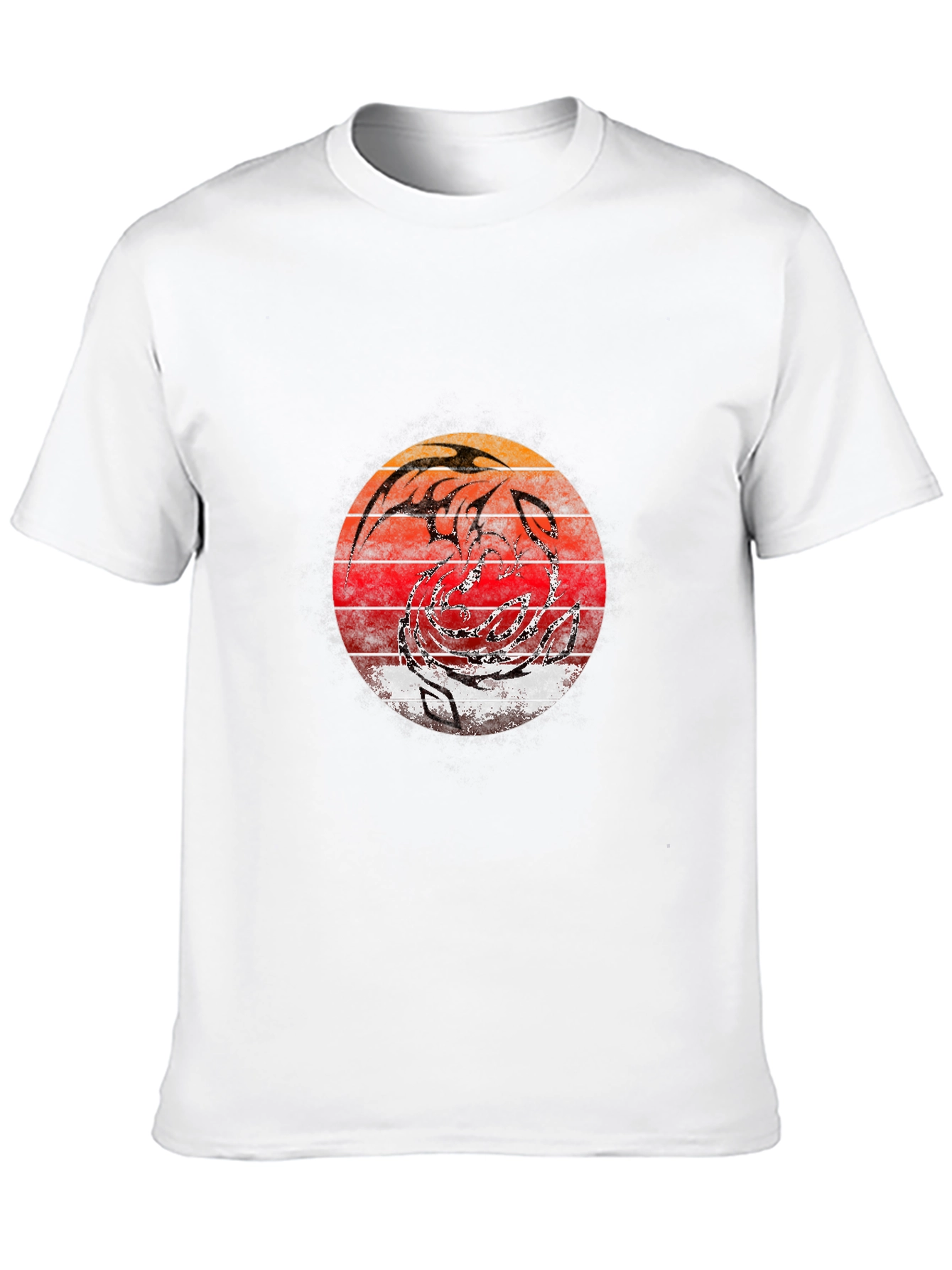 Retro Sunset Dragon Graphic Tee