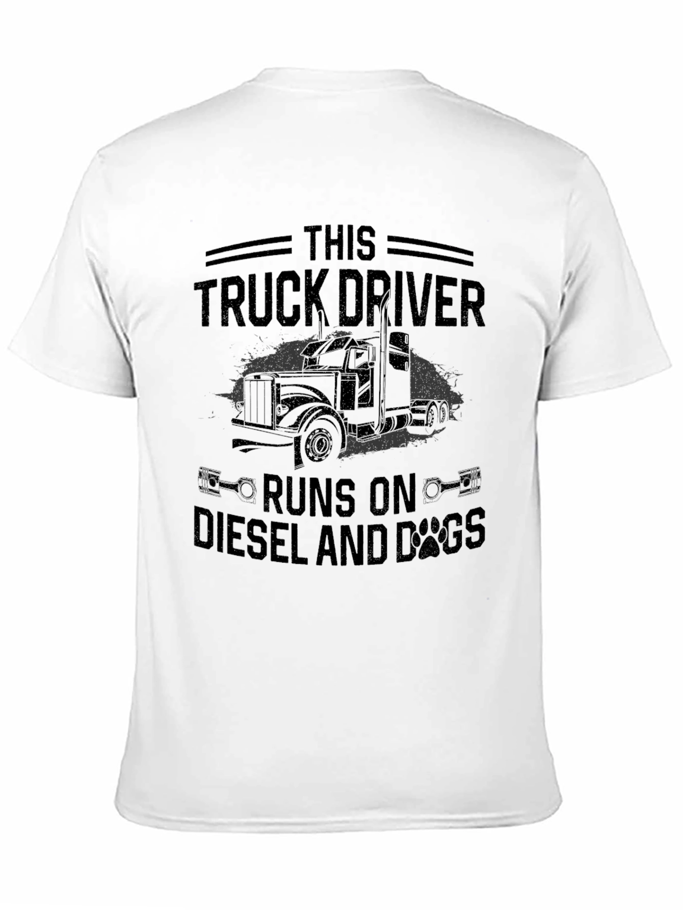 Truck Driver Diesel and Dogs Graphic Tee