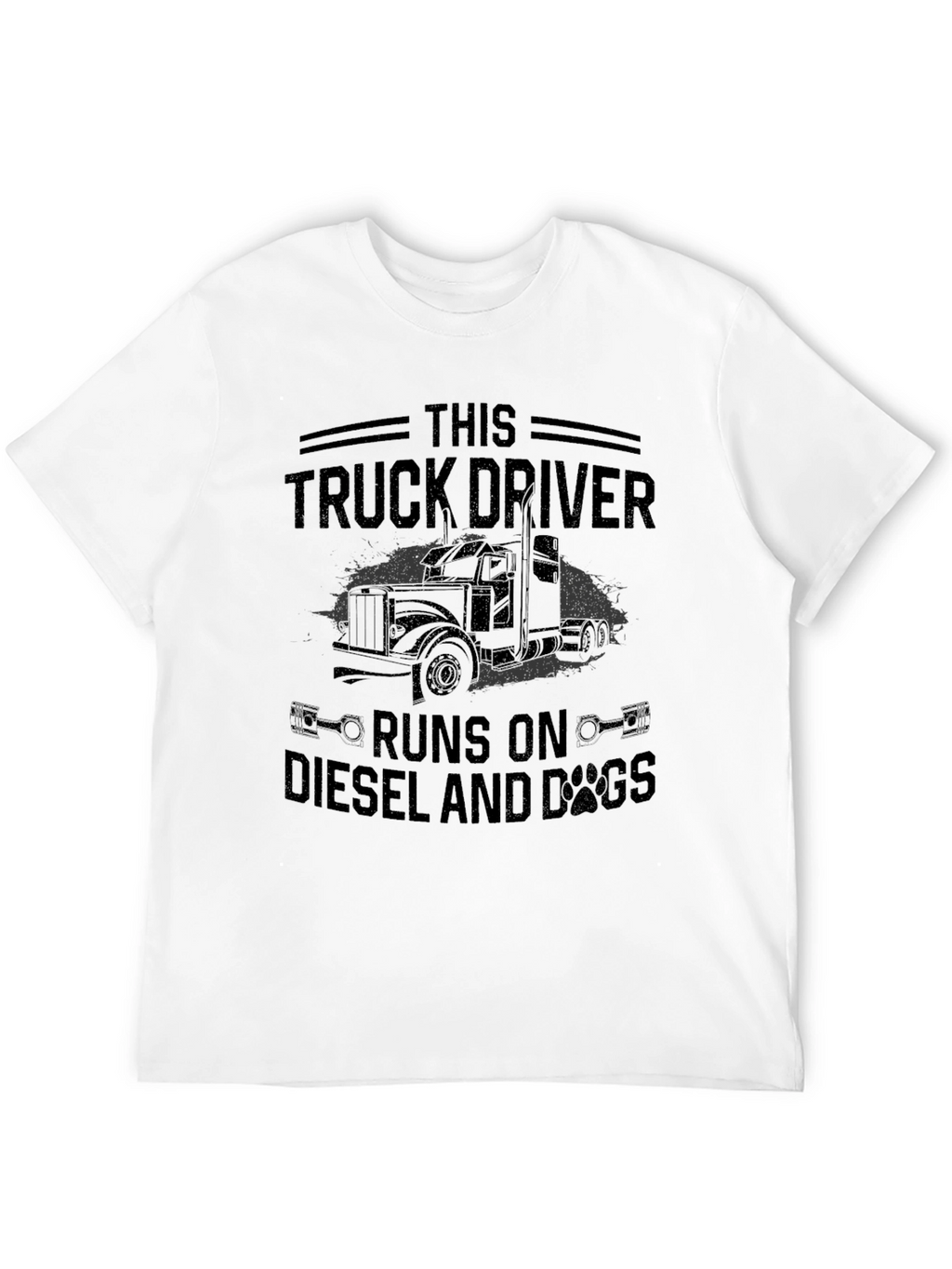 Truck Driver Diesel and Dogs Graphic Tee