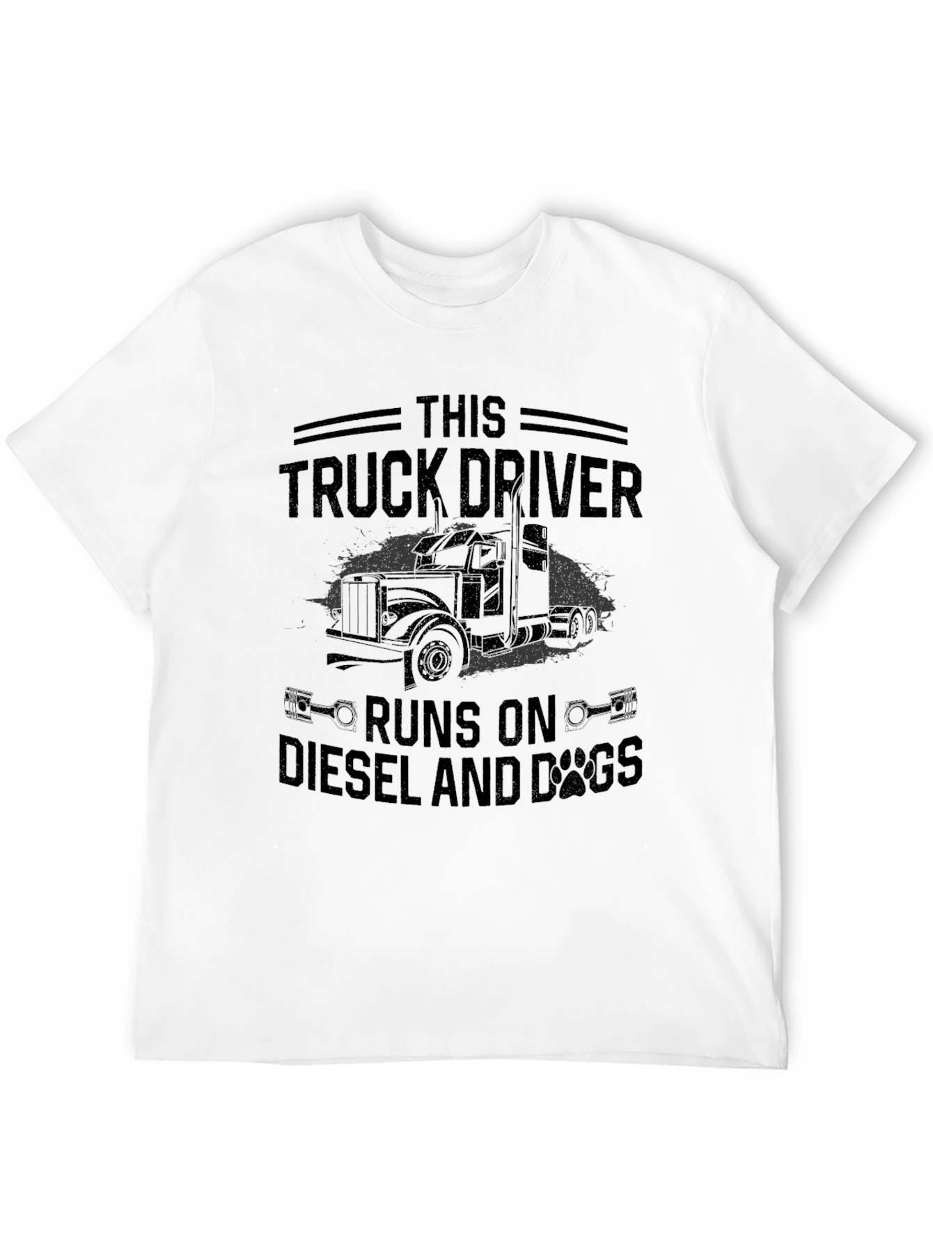 Truck Driver Diesel and Dogs Graphic Tee