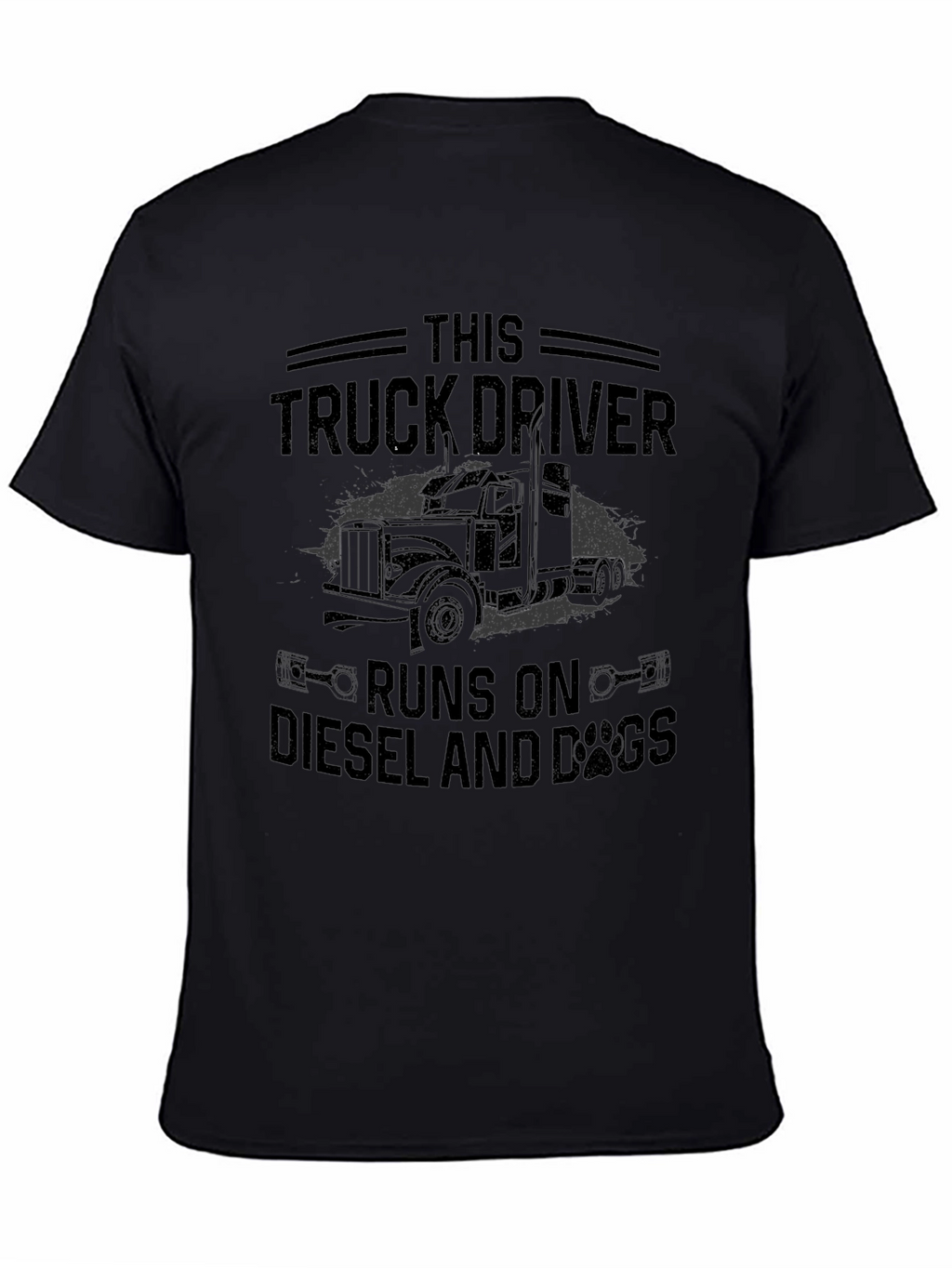 Truck Driver Diesel and Dogs Graphic Tee