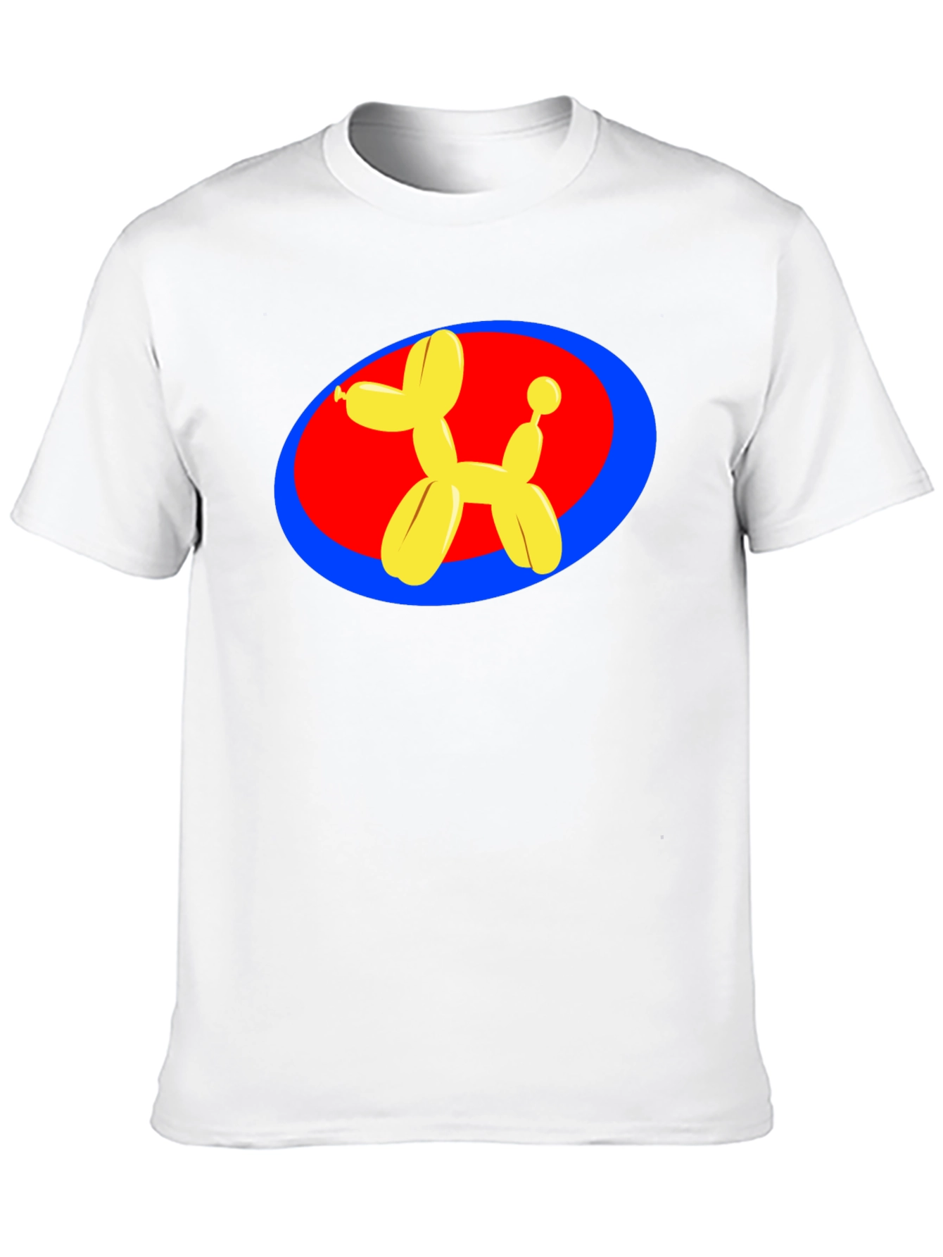 Balloon Dog Graphic Tee - Black Cotton T-Shirt