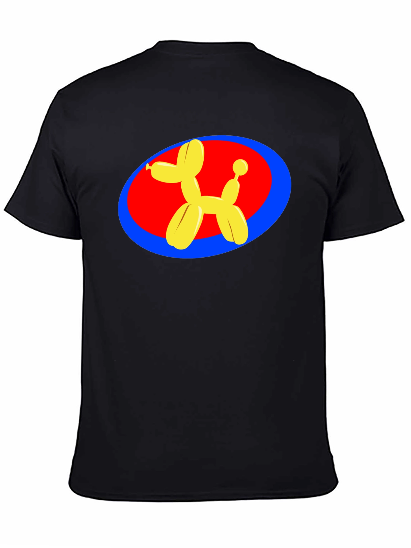 Balloon Dog Graphic Tee - Black Cotton T-Shirt