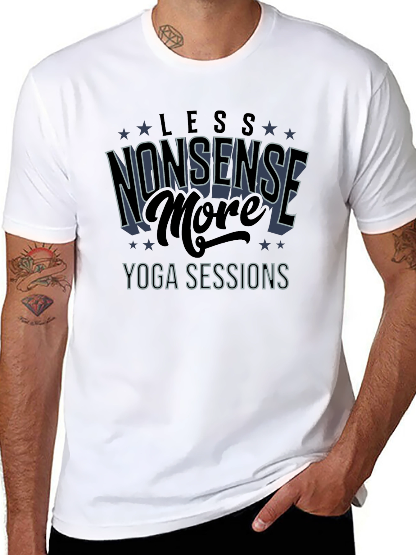Yoga Sessions T-Shirt - Less Nonsense More Yoga!