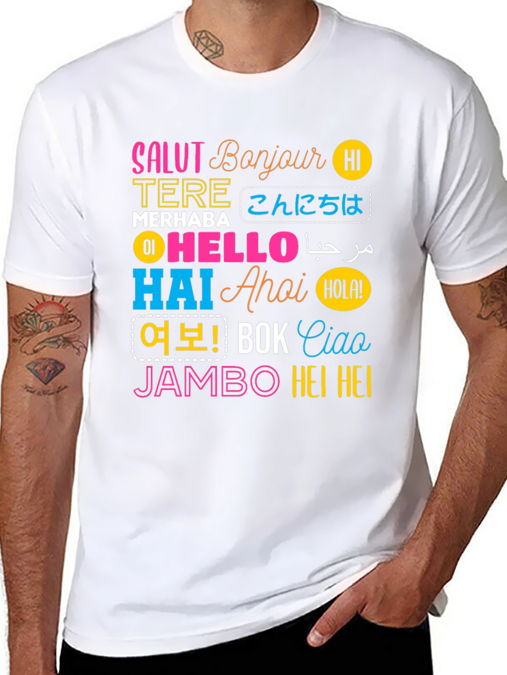 World Hello T-Shirt: Multilingual Greetings