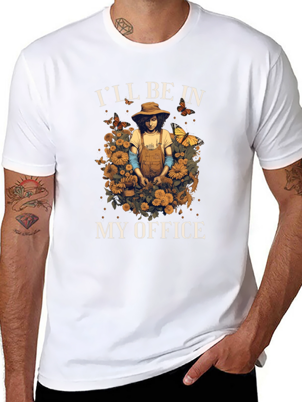 Gardeners Office T-Shirt - Floral Gardening Tee
