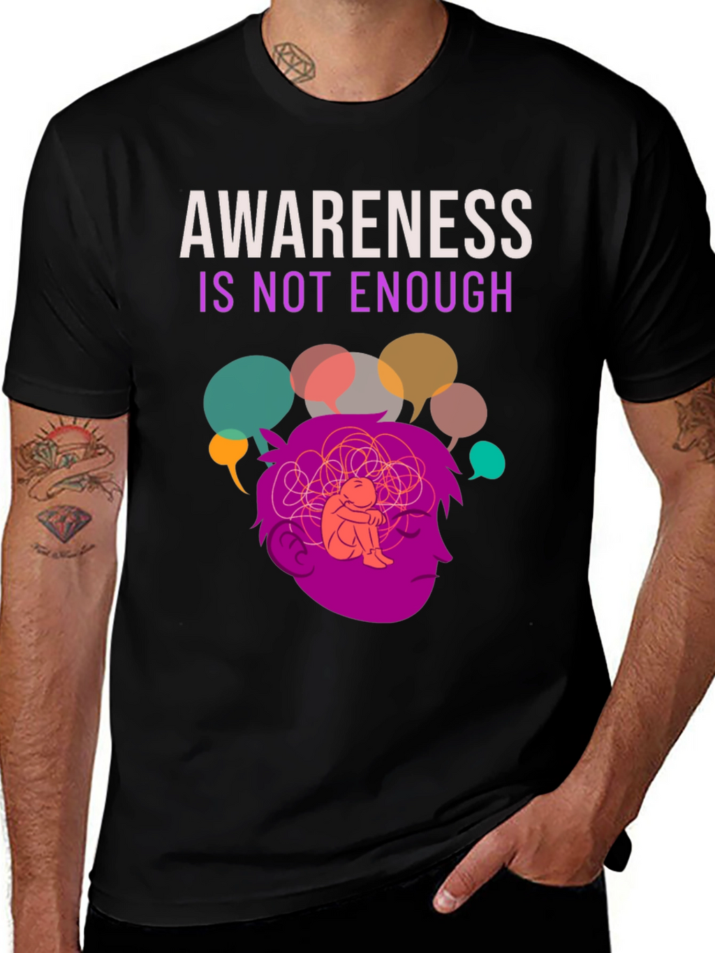 Awareness Isnt Enough Mental Health T-Shirt