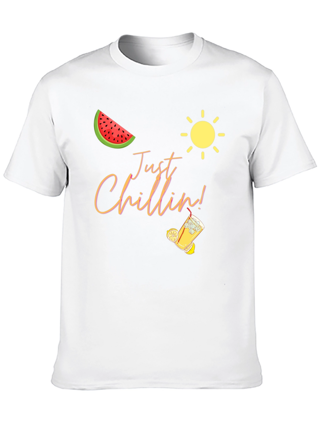 Just Chillin Graphic Black T-Shirt