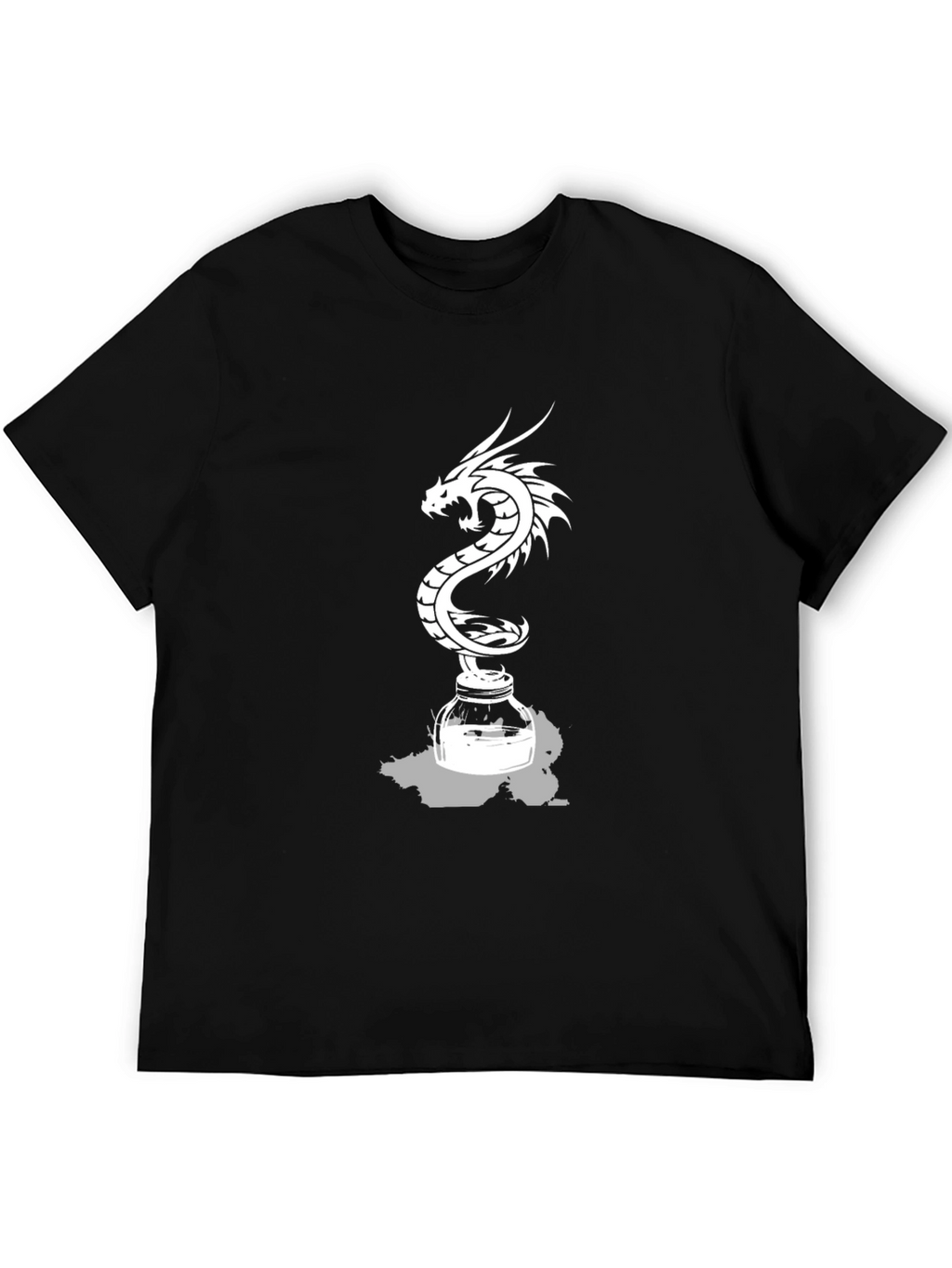 Dragon Inkwell Graphic Tee - Black Cotton Blend