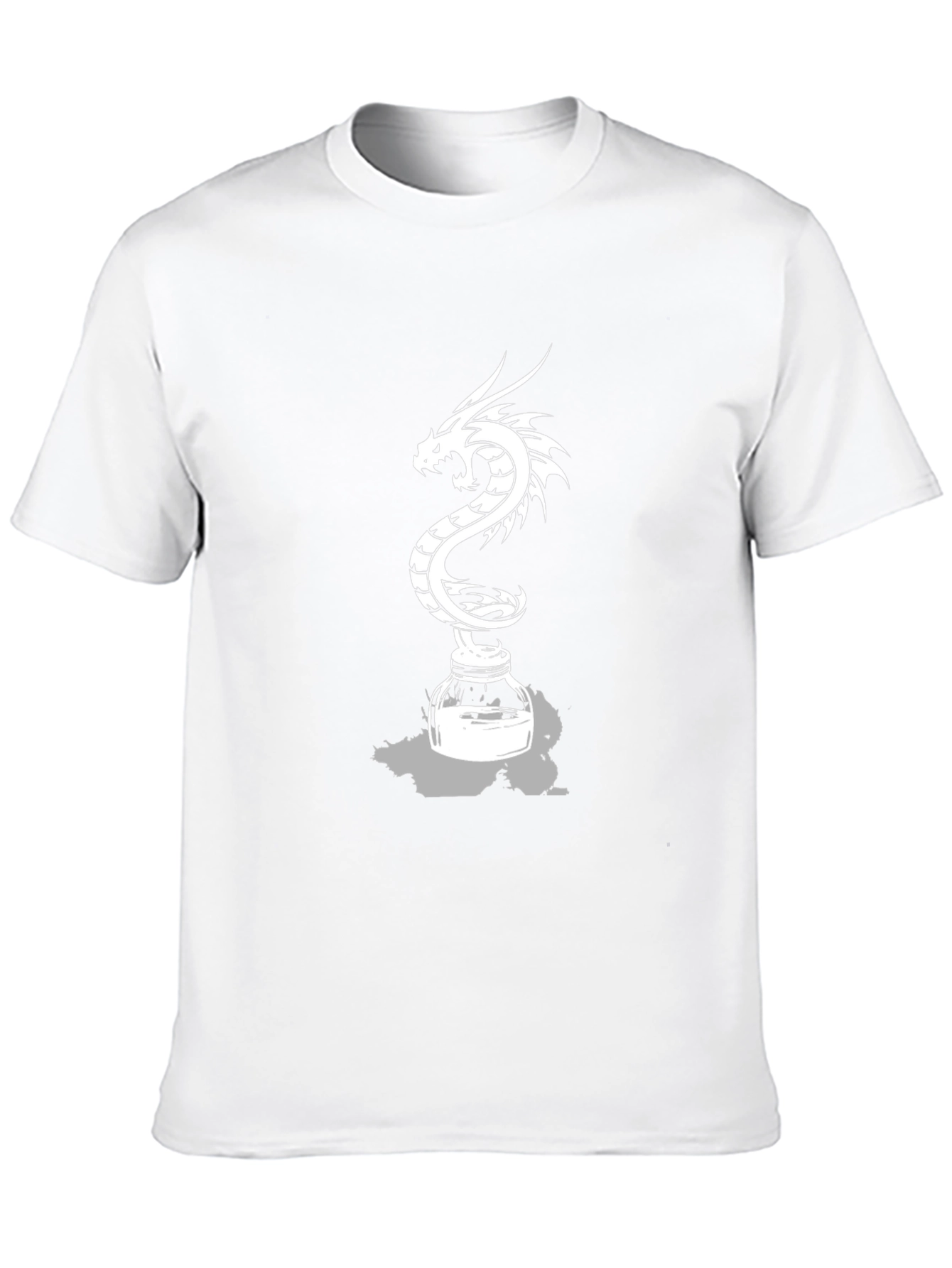 Dragon Inkwell Graphic Tee - Black Cotton Blend