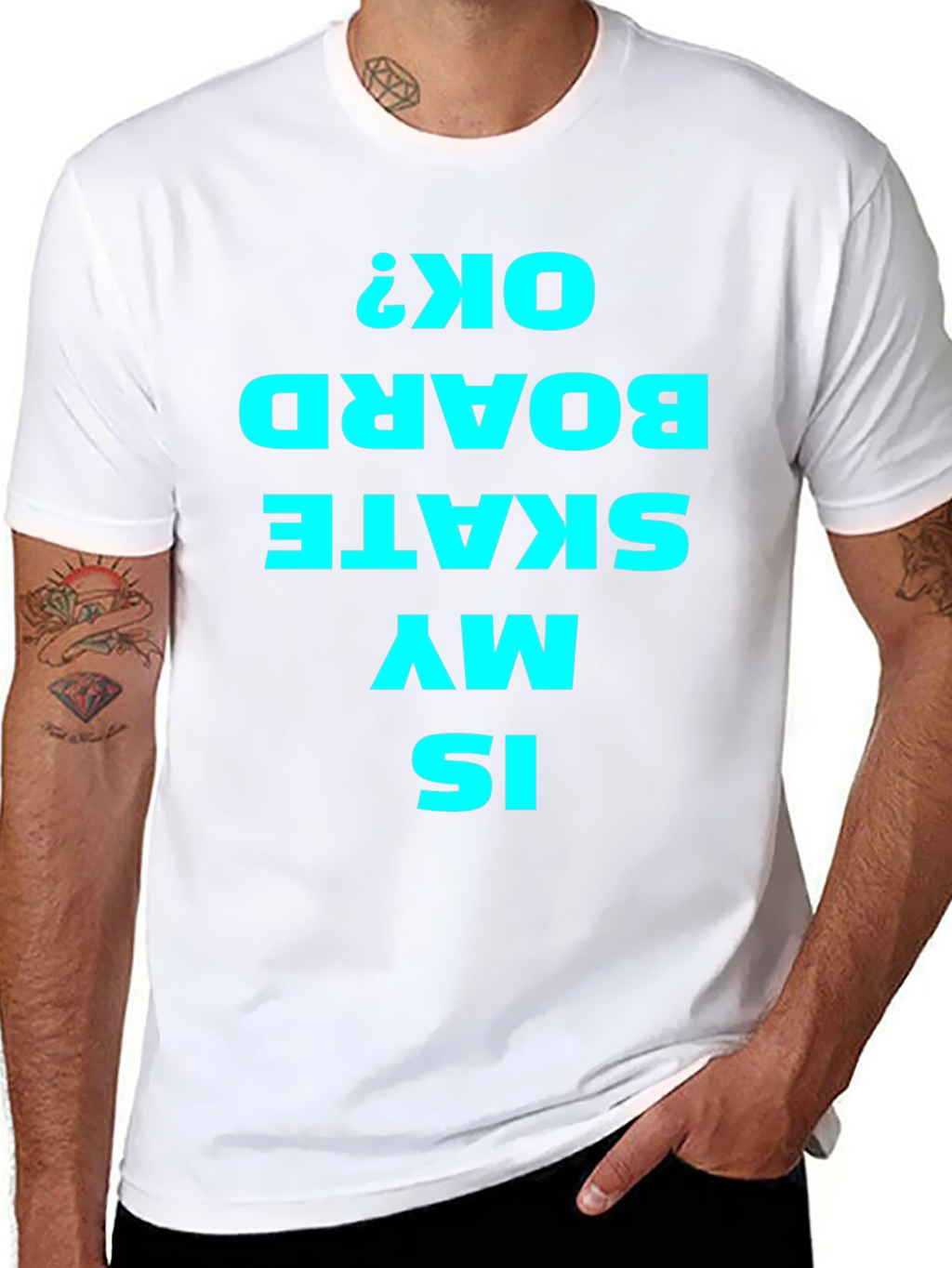Is My Skateboard OK? Black Graphic Tee