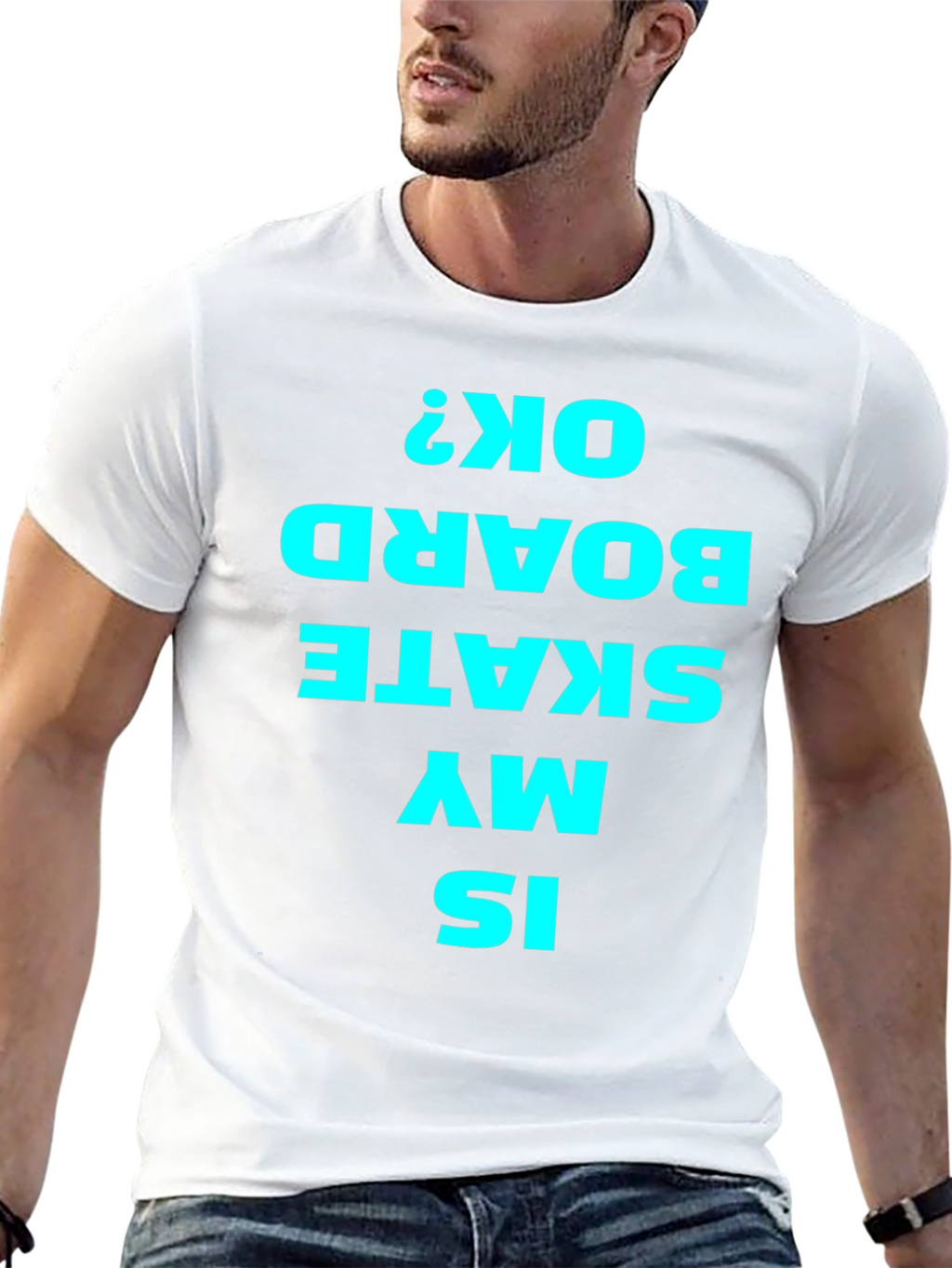 Is My Skateboard OK? Black Graphic Tee