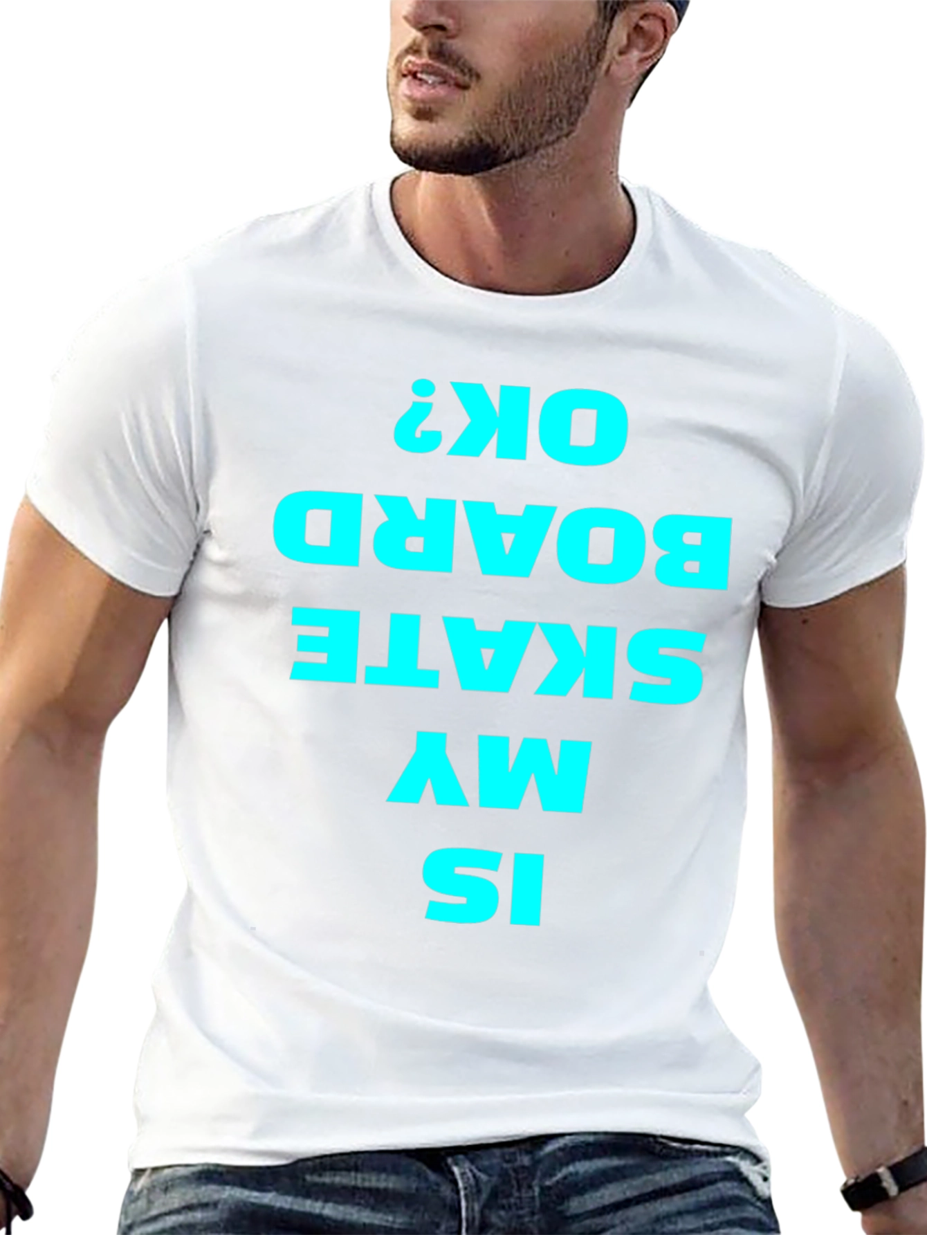 Is My Skateboard OK? Black Graphic Tee