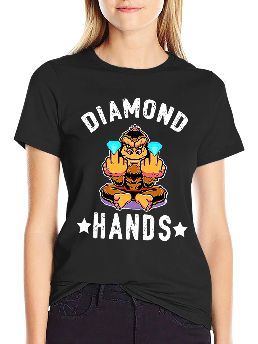 Diamond Hands Funny Monkey T-Shirt
