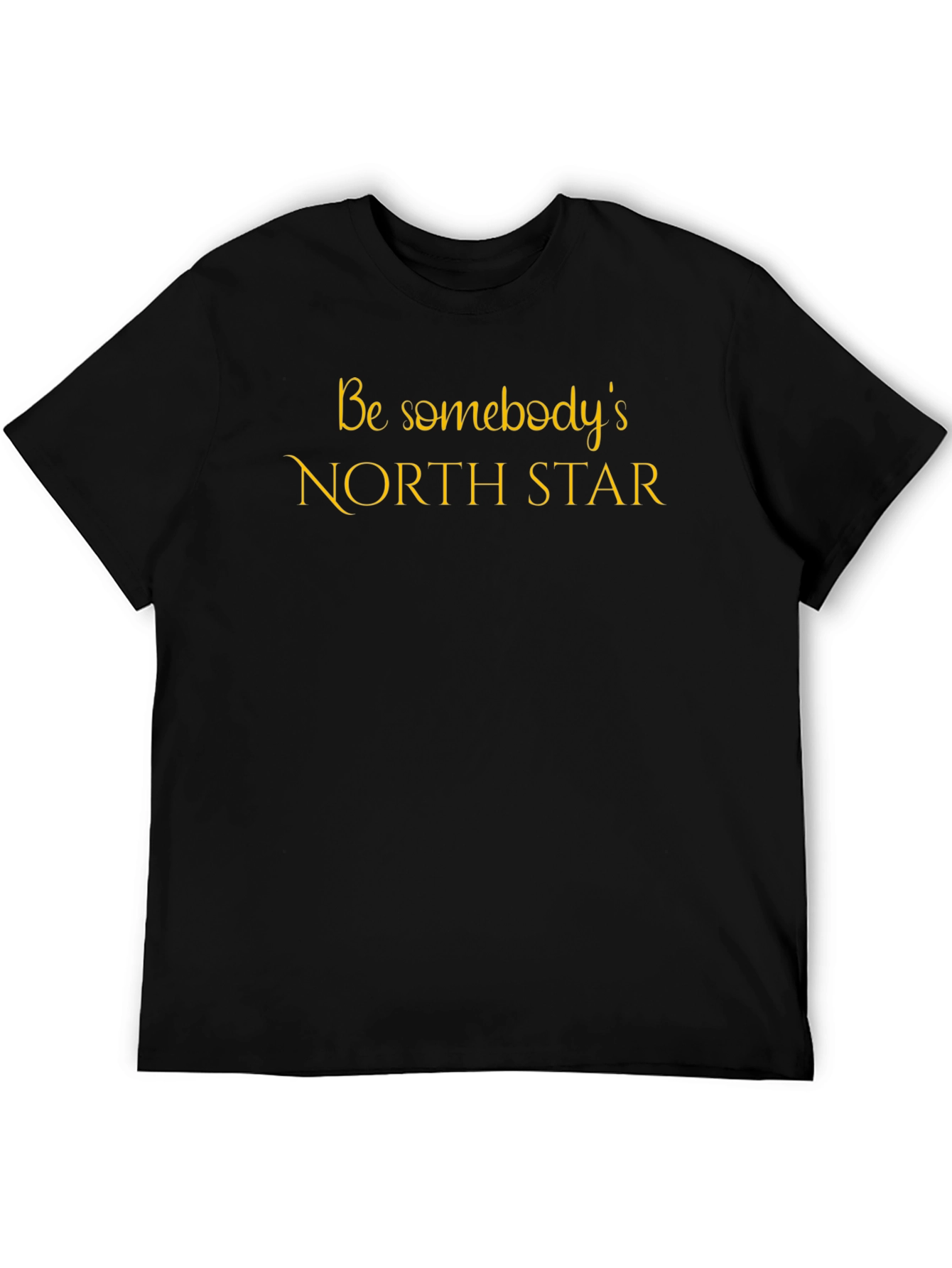 North Star Graphic Tee - Black Cotton T-Shirt